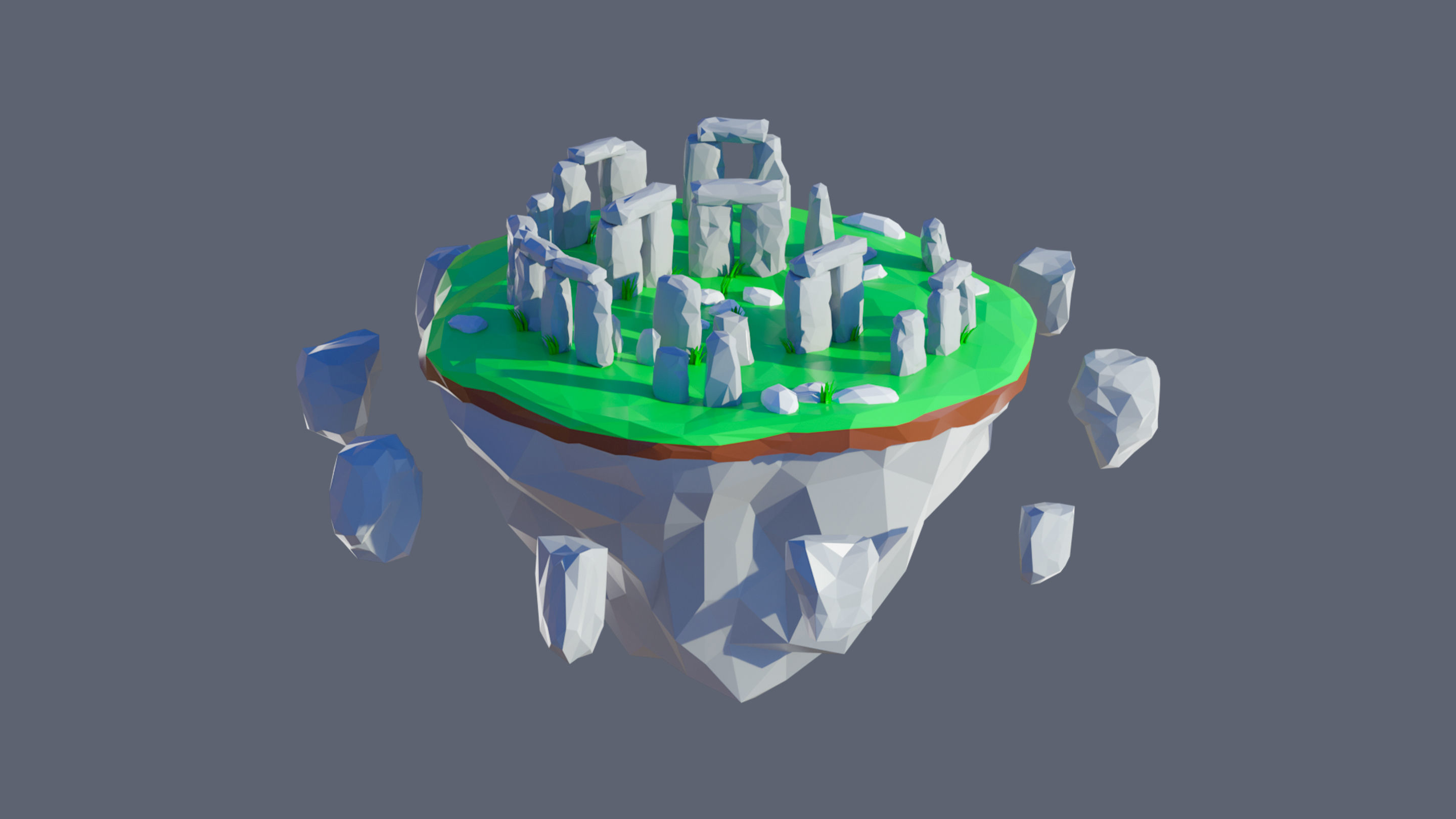 Worlds Islands Low-poly 3D model_94