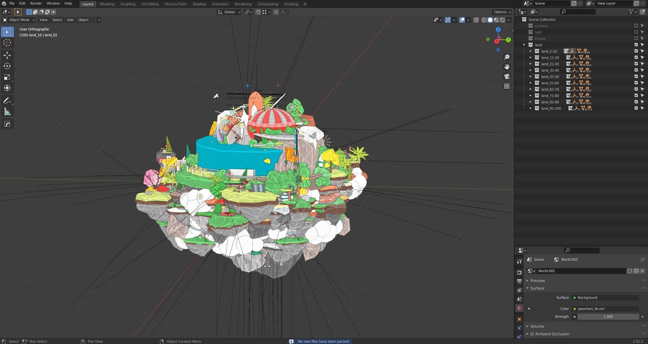 Worlds Islands Low-poly 3D model_109