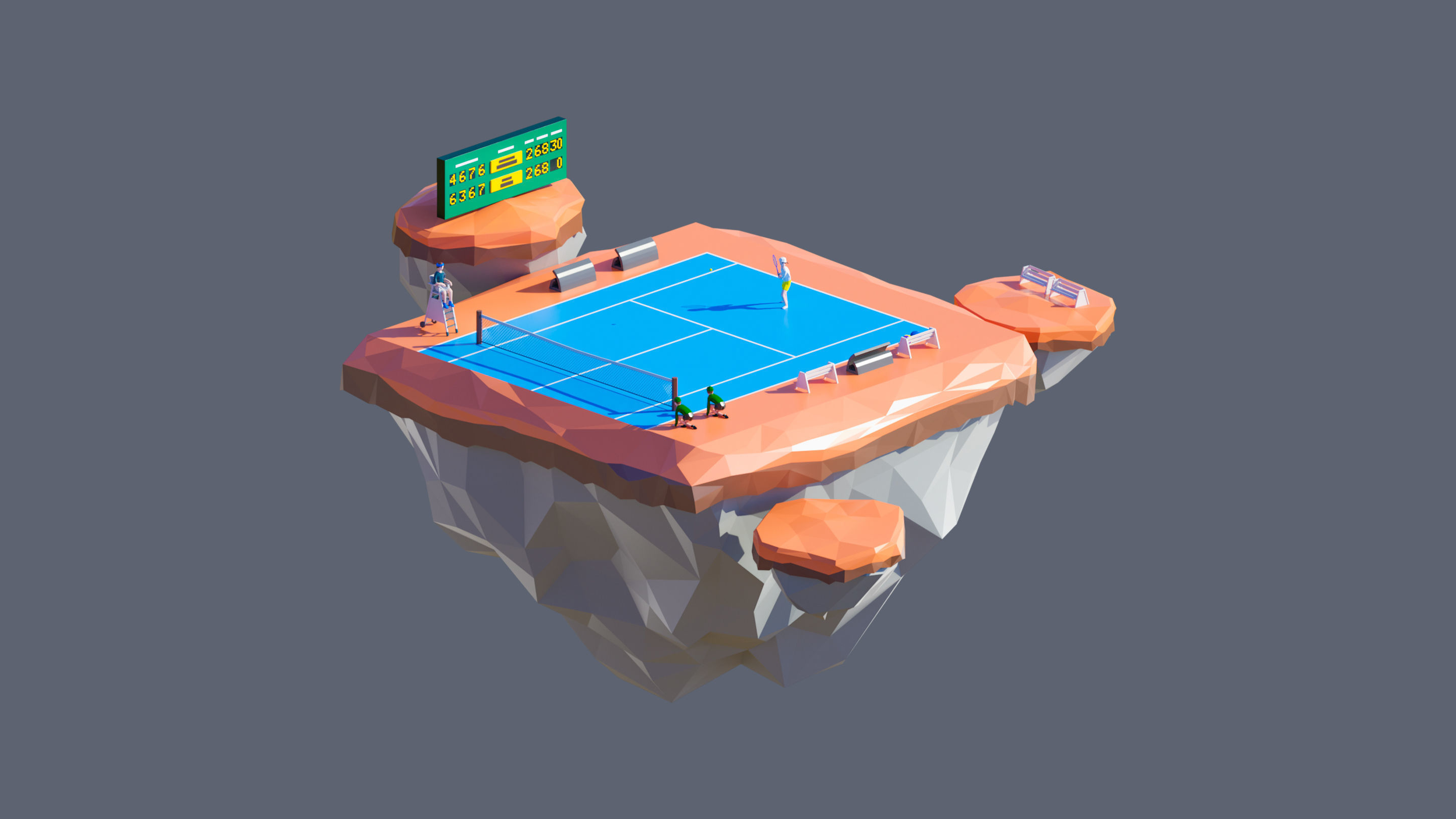 Worlds Islands Low-poly 3D model_96