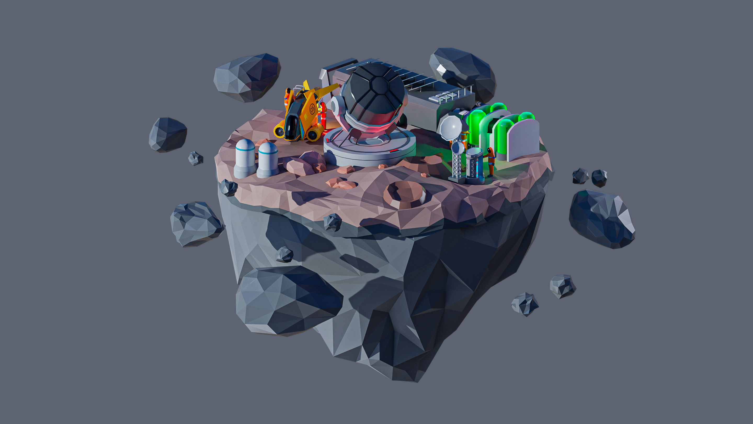 Worlds Islands Low-poly 3D model_44
