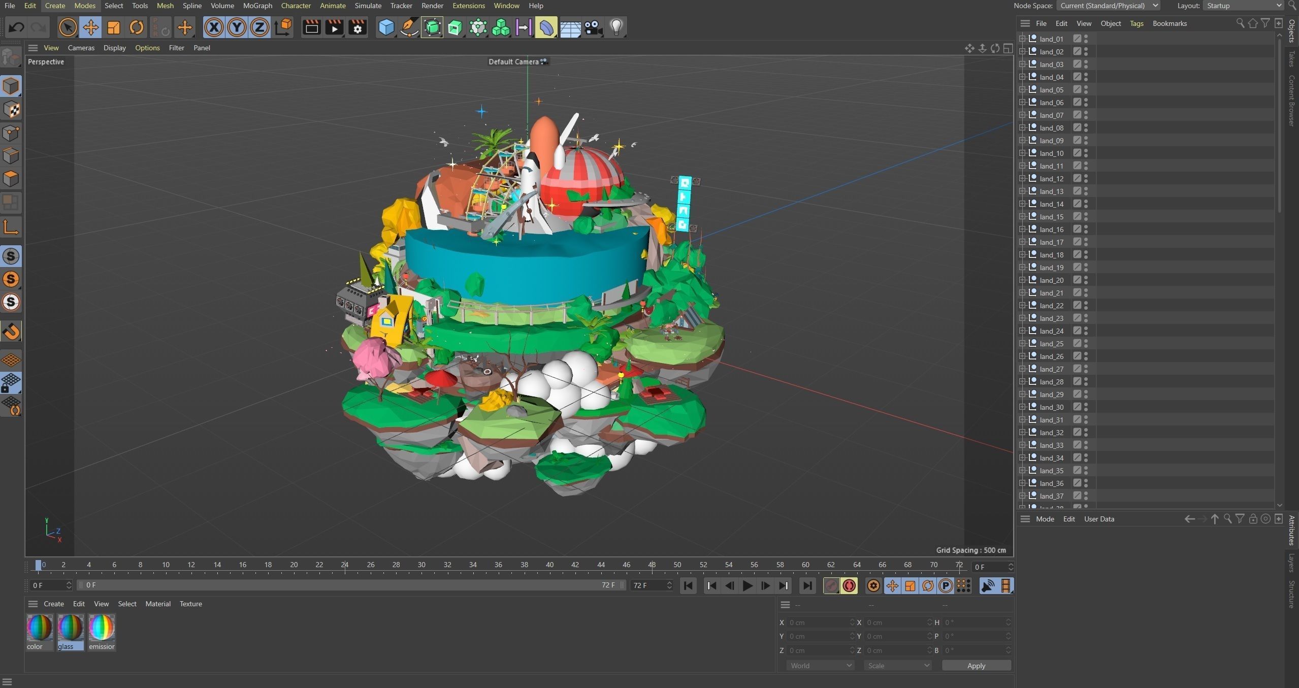 Worlds Islands Low-poly 3D model_111