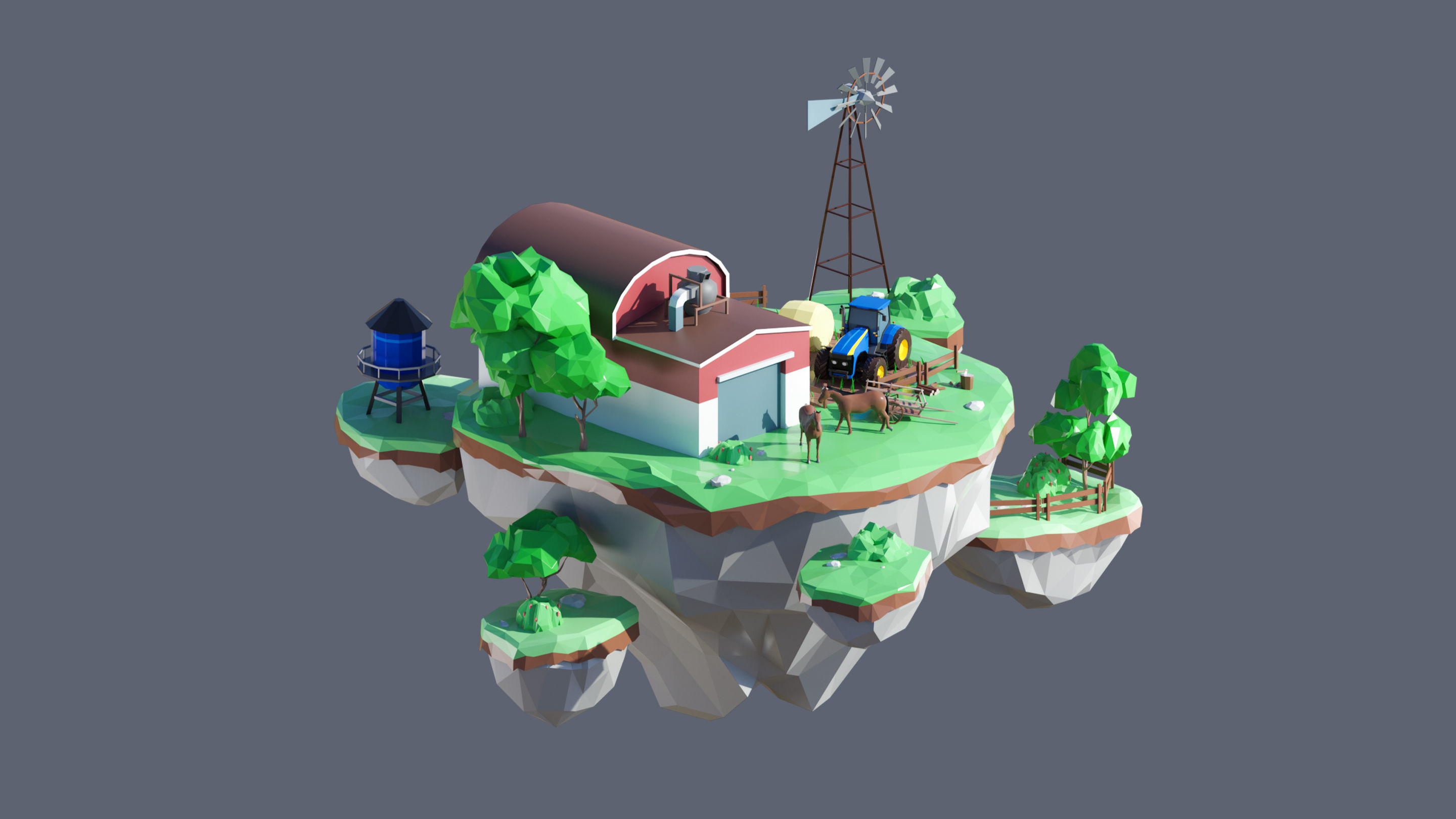 Worlds Islands Low-poly 3D model_73
