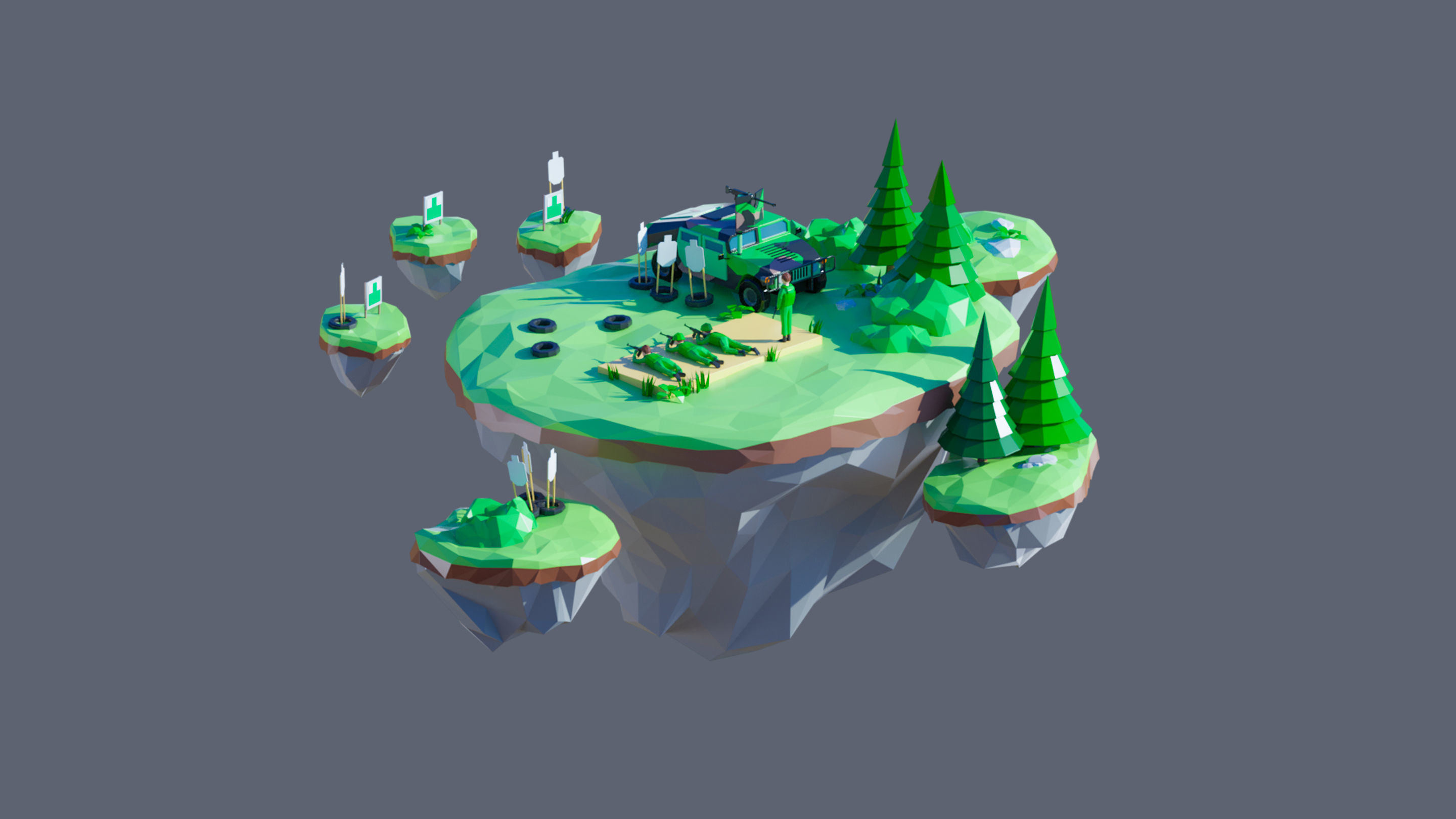 Worlds Islands Low-poly 3D model_86