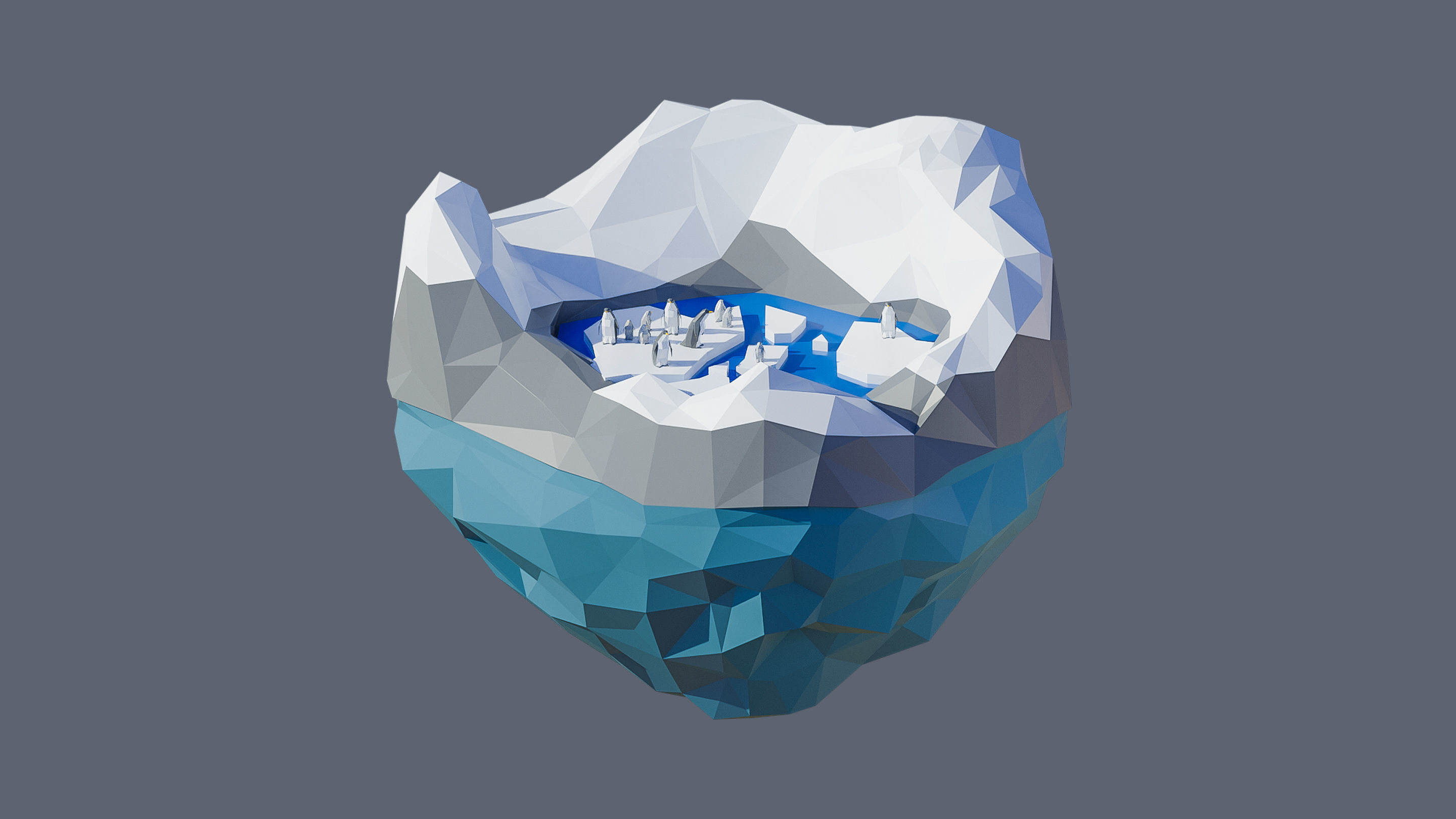Worlds Islands Low-poly 3D model_24