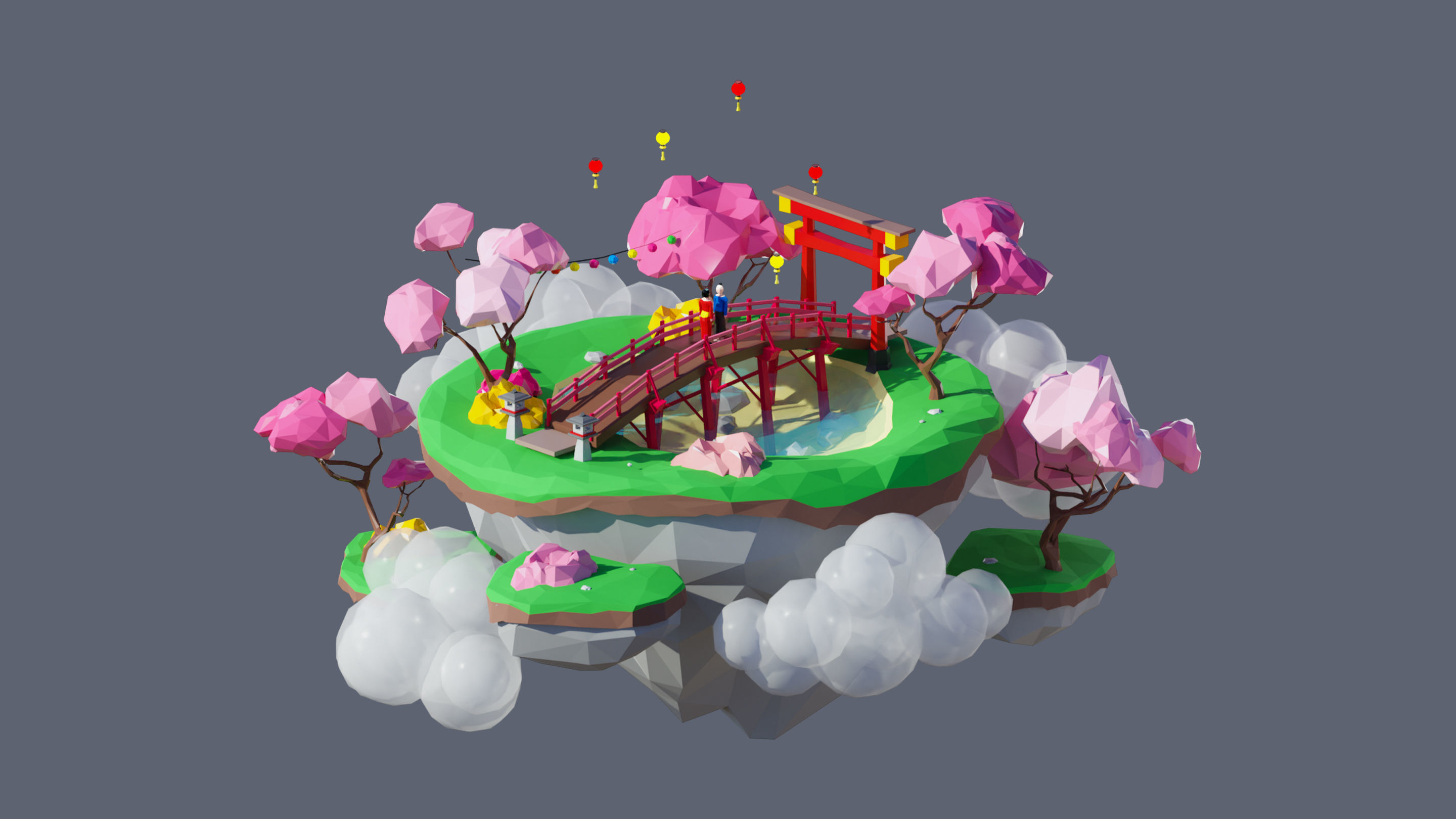 Worlds Islands Low-poly 3D model_67