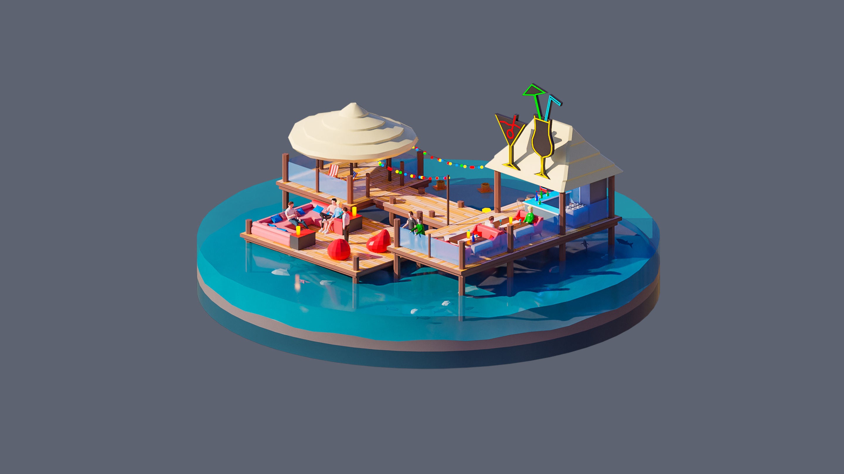 Worlds Islands Low-poly 3D model_62