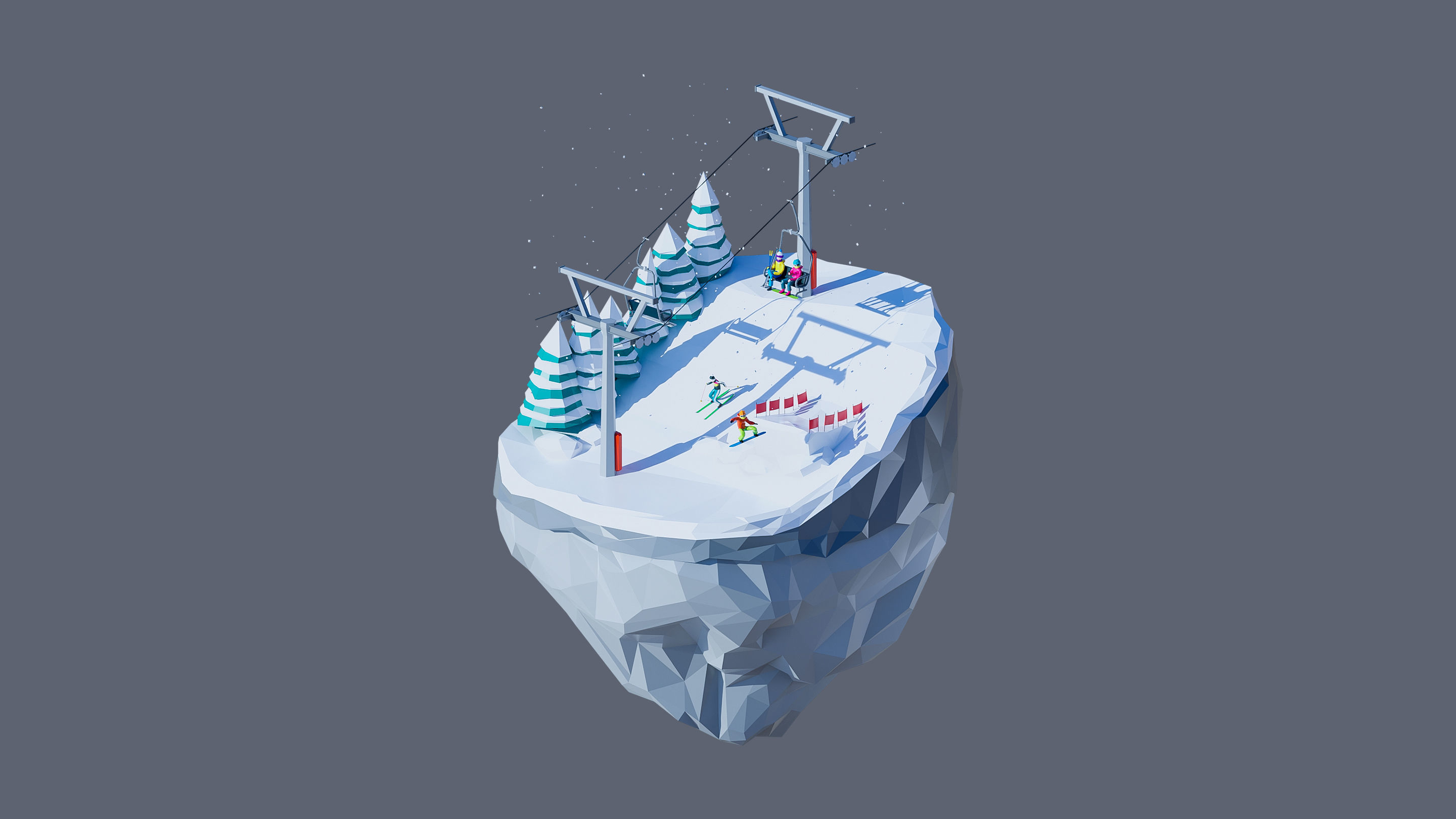 Worlds Islands Low-poly 3D model_41