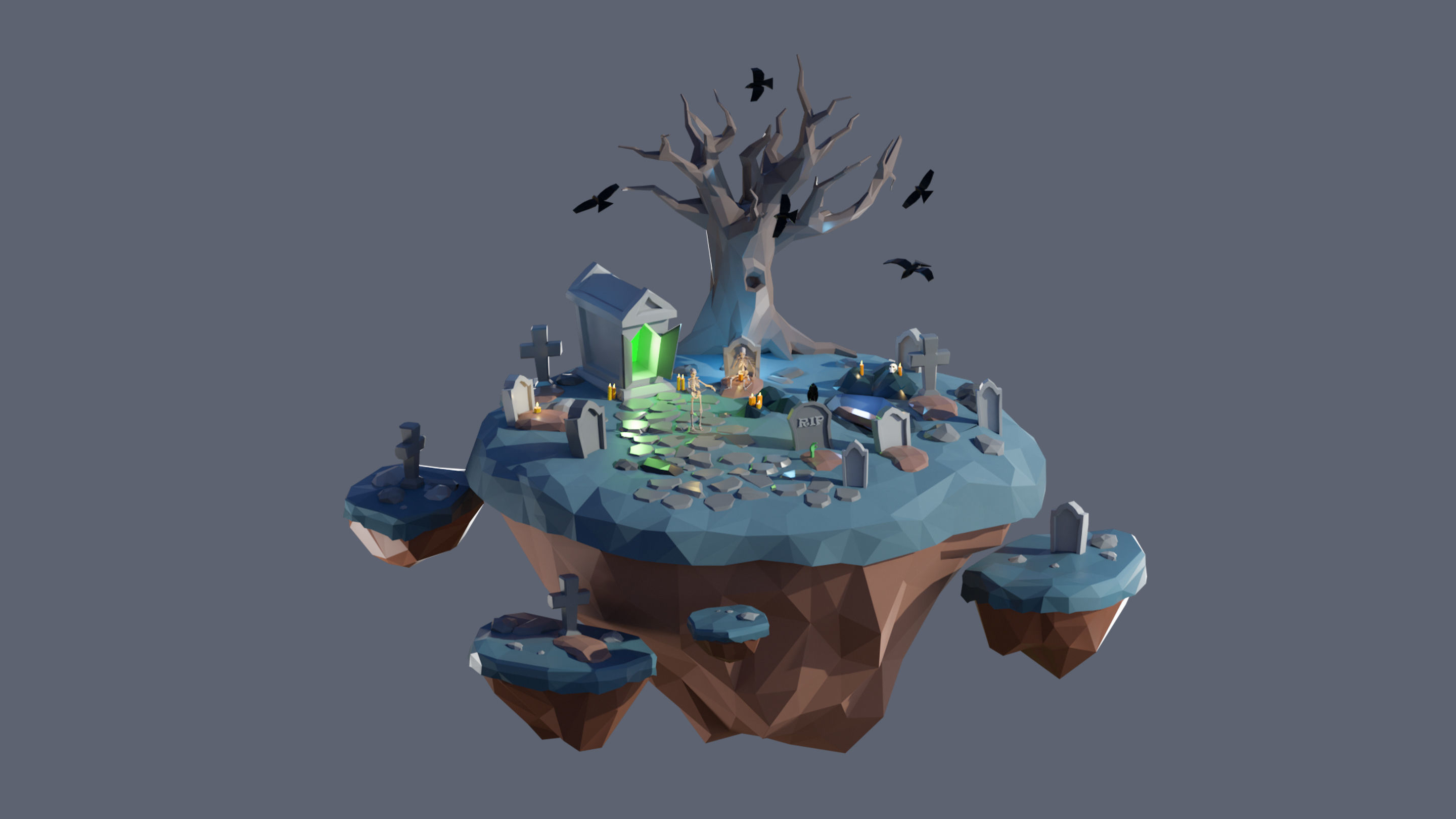 Worlds Islands Low-poly 3D model_66