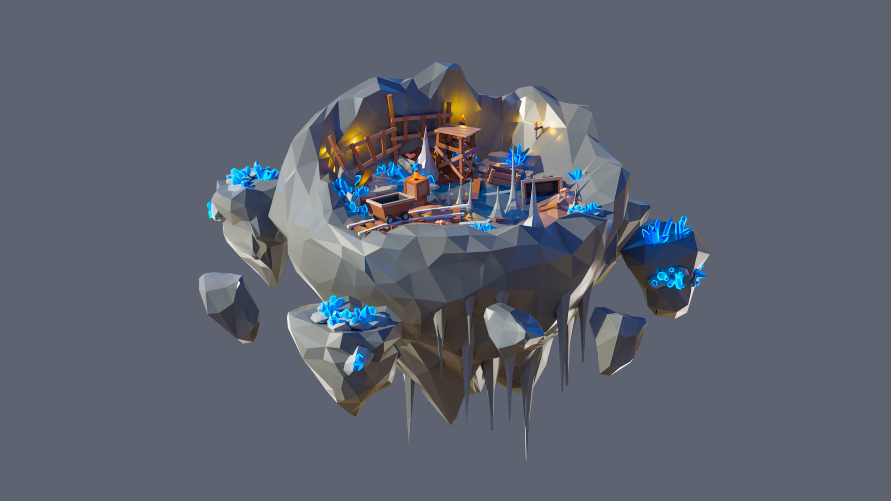 Worlds Islands Low-poly 3D model_91