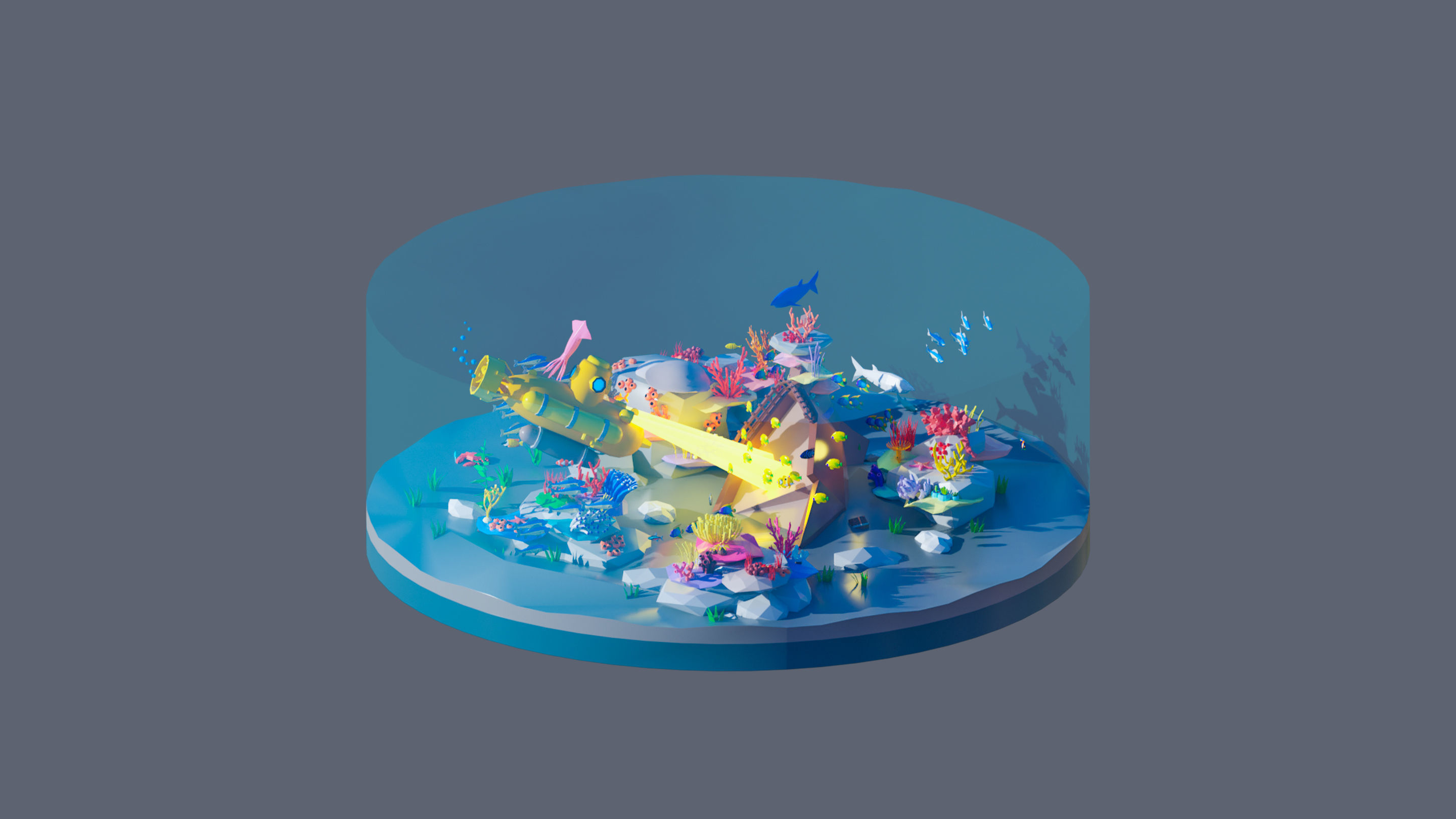 Worlds Islands Low-poly 3D model_92