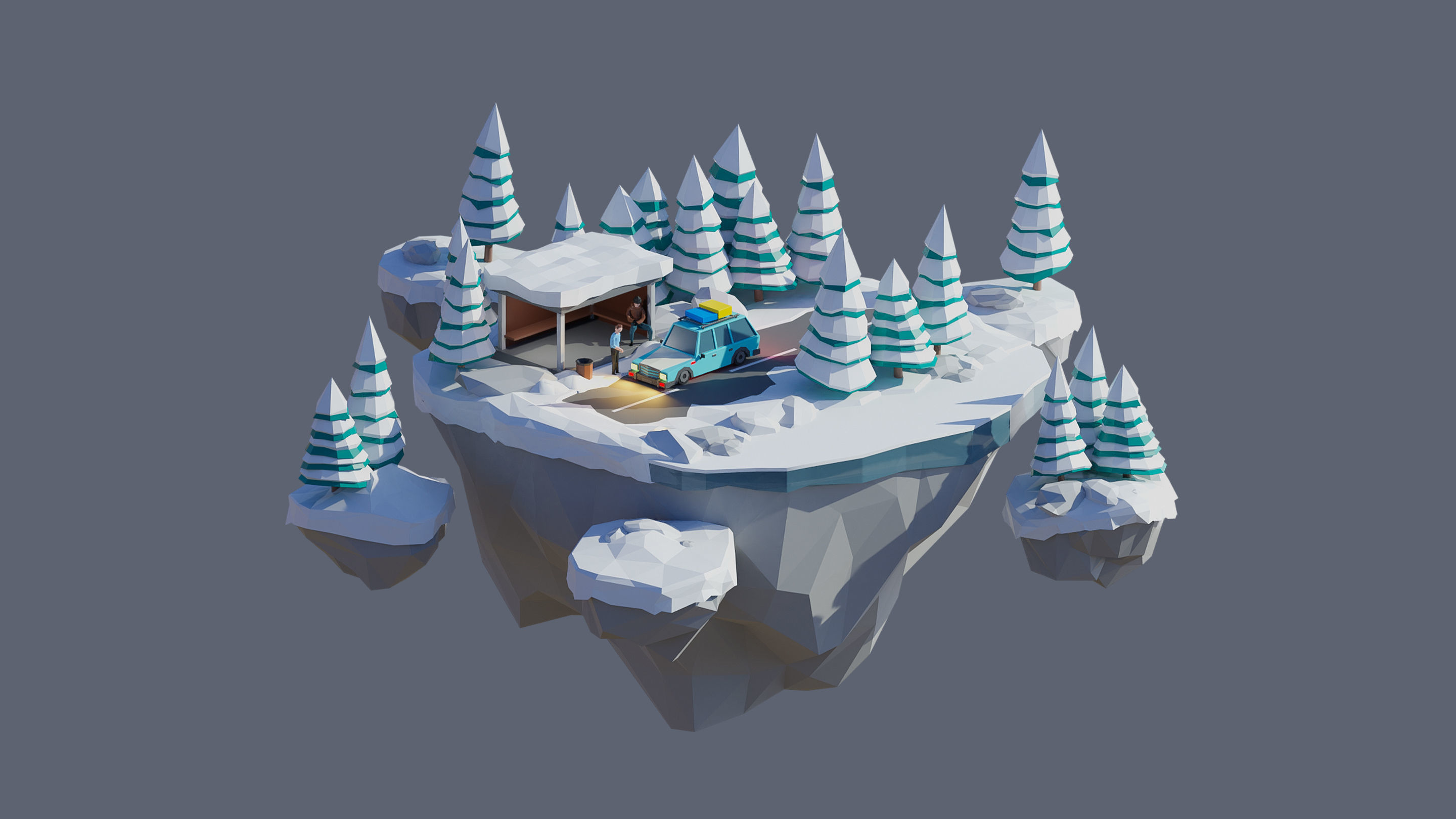 Worlds Islands Low-poly 3D model_72