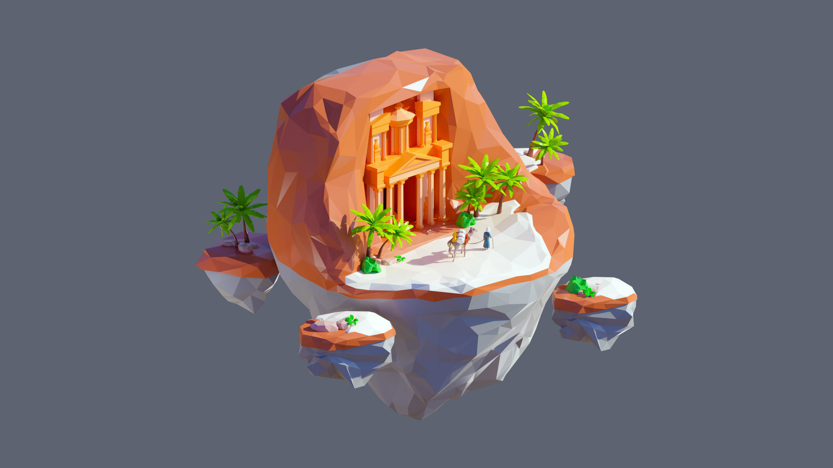 Worlds Islands Low-poly 3D model_88
