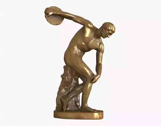 Discobolus Statue - Gold