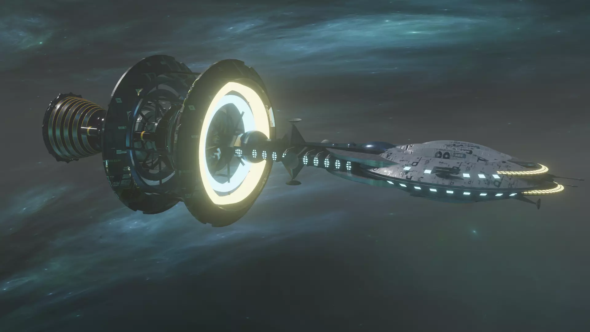 SCFI IMPERIAL Corvette Spaceship Low-poly  3D model_0