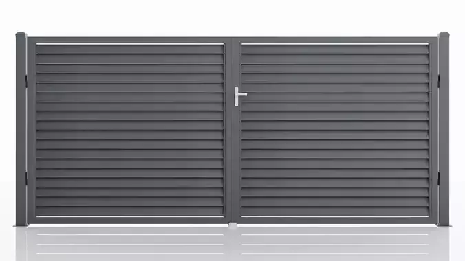 Aluminum Driveway Gate -Model 1- 3D model
