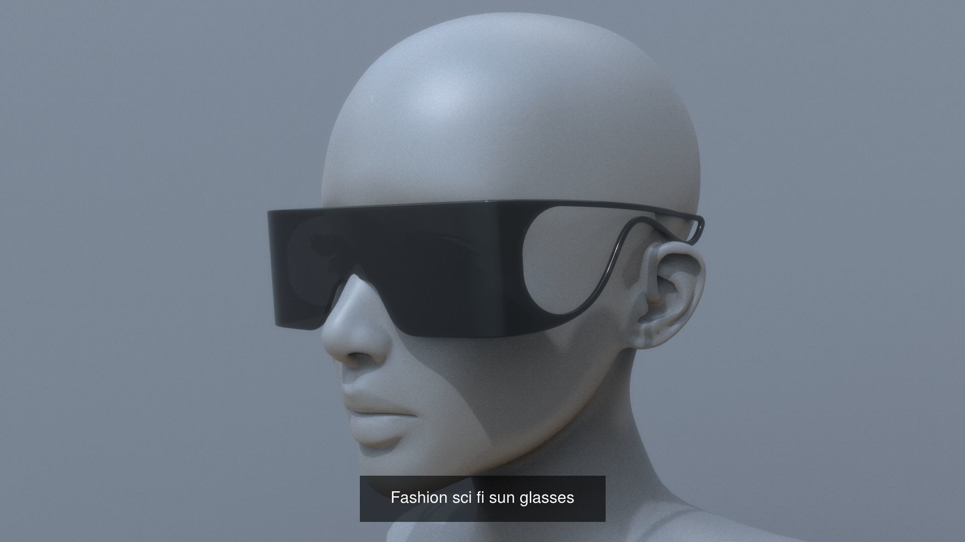 Fashion Sci fi glasses pack x6 3D Model Collection_3