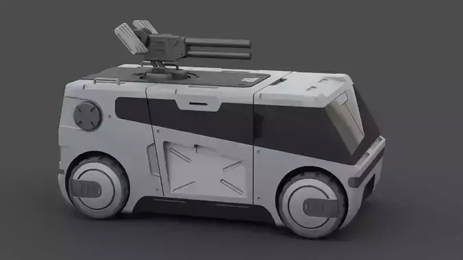 SCIFI MILITARY TRUCK RIGGED