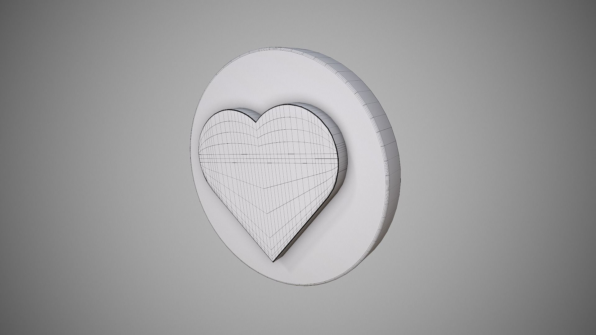 Heart Icon Like Low-poly 3D model_4