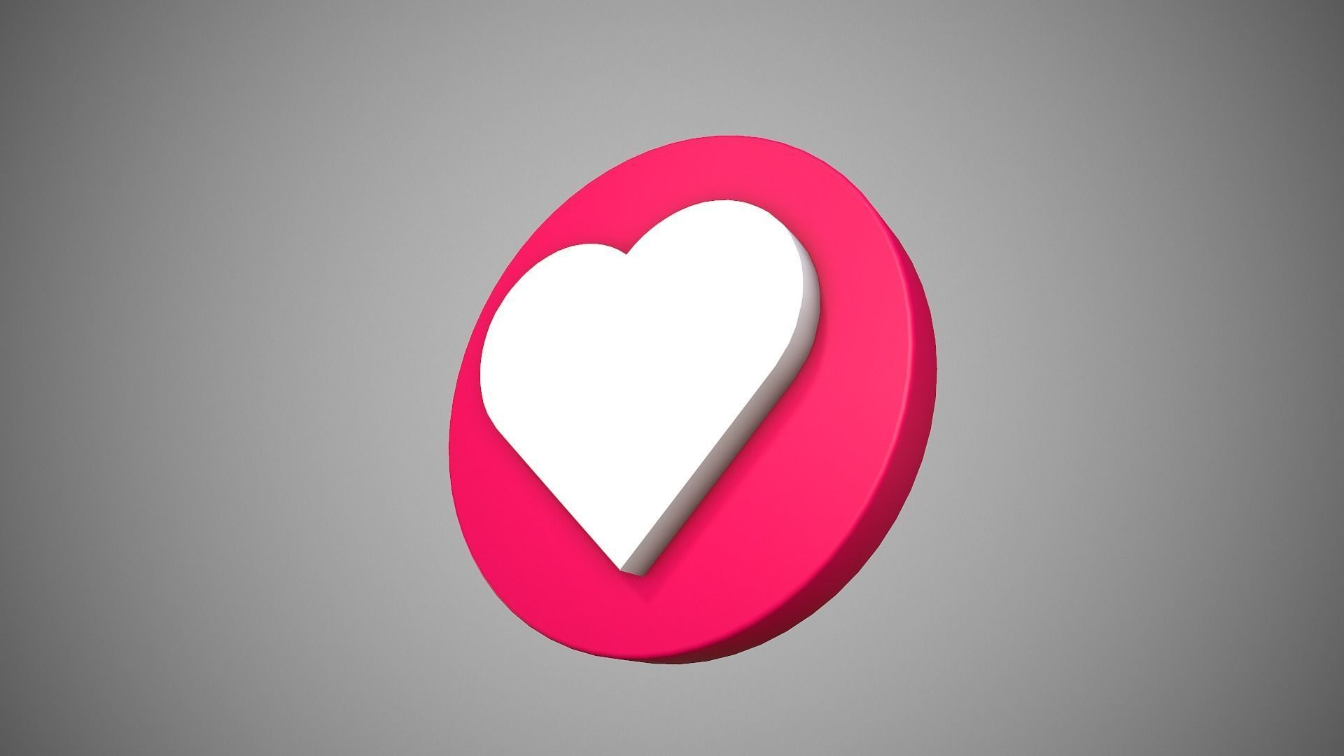 Heart Icon Like Low-poly 3D model_1