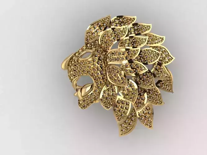 lion gold silver ready for prind 3dm 