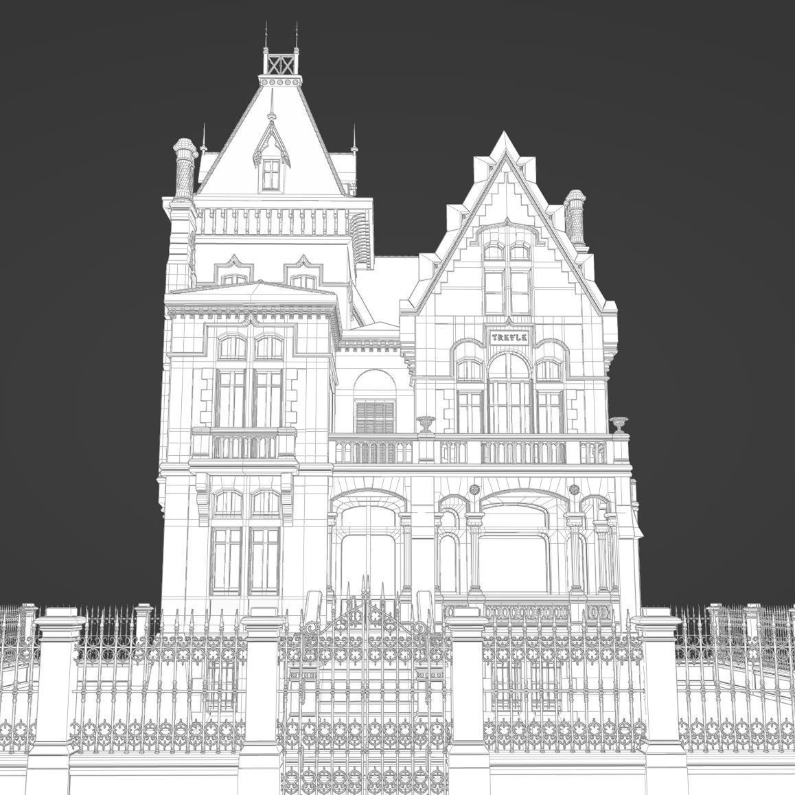 Haunted Neo Gothic Mansion 3D model_13