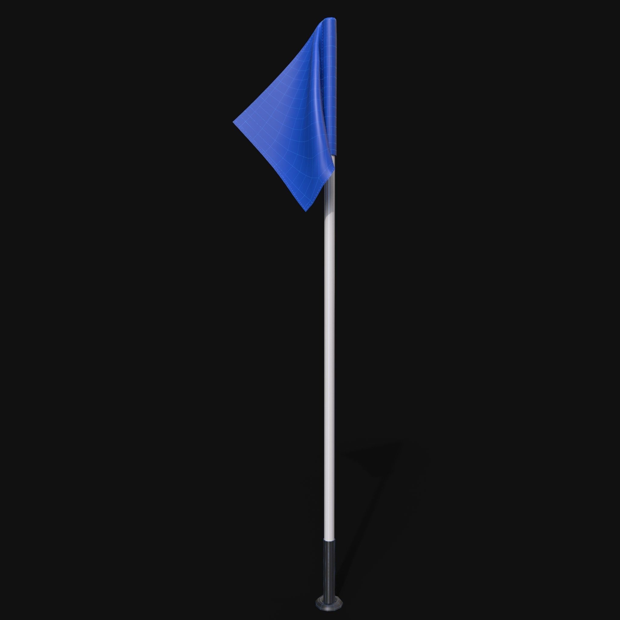 Corner Flag Low-poly 3D model_7