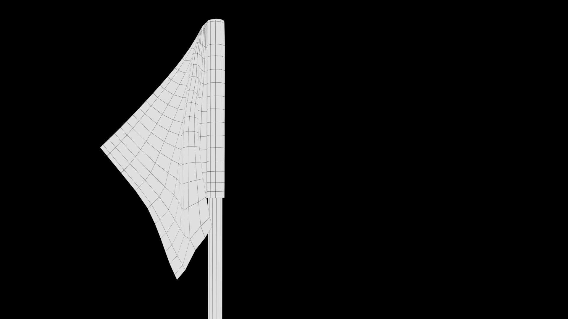 Corner Flag Low-poly 3D model_9