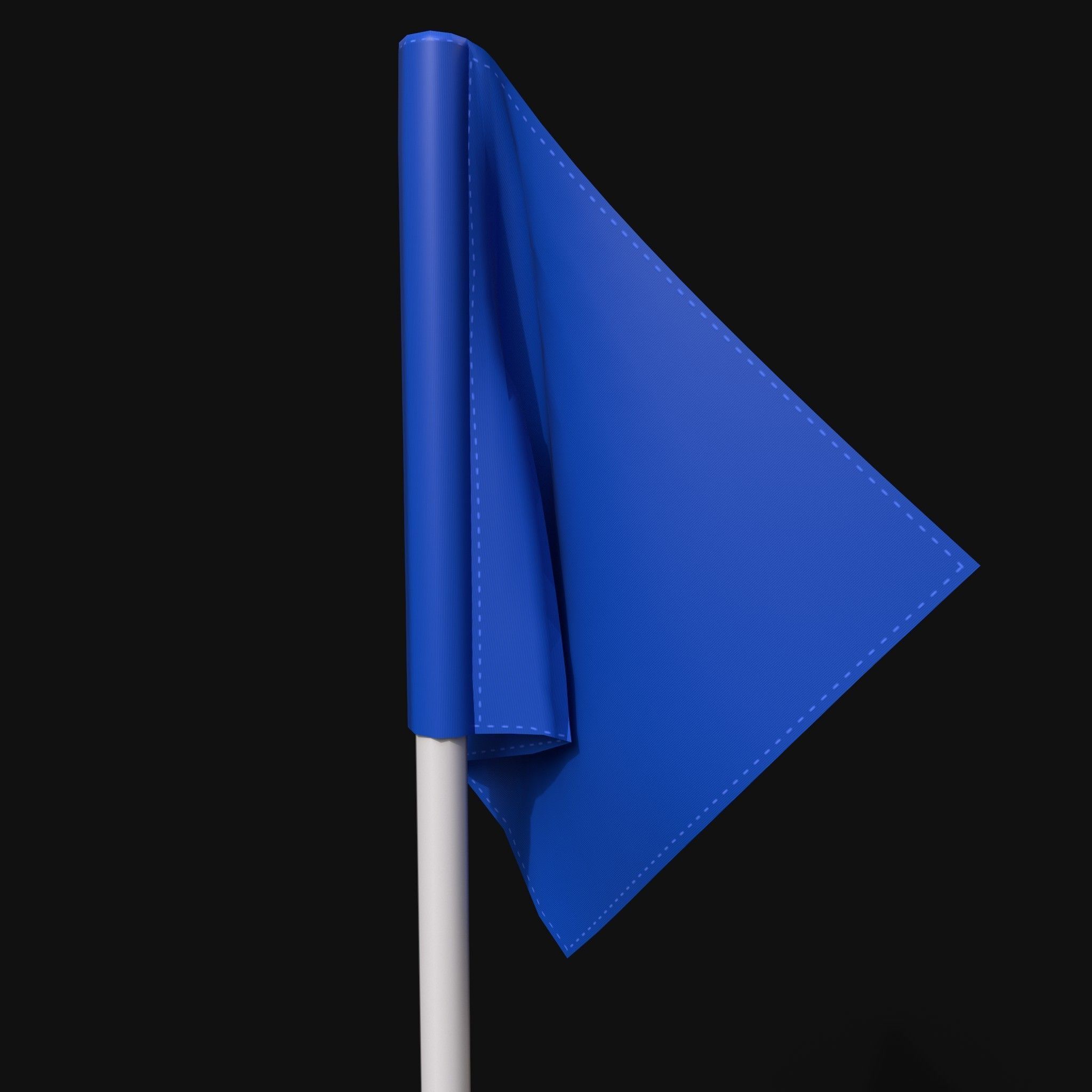 Corner Flag Low-poly 3D model_4