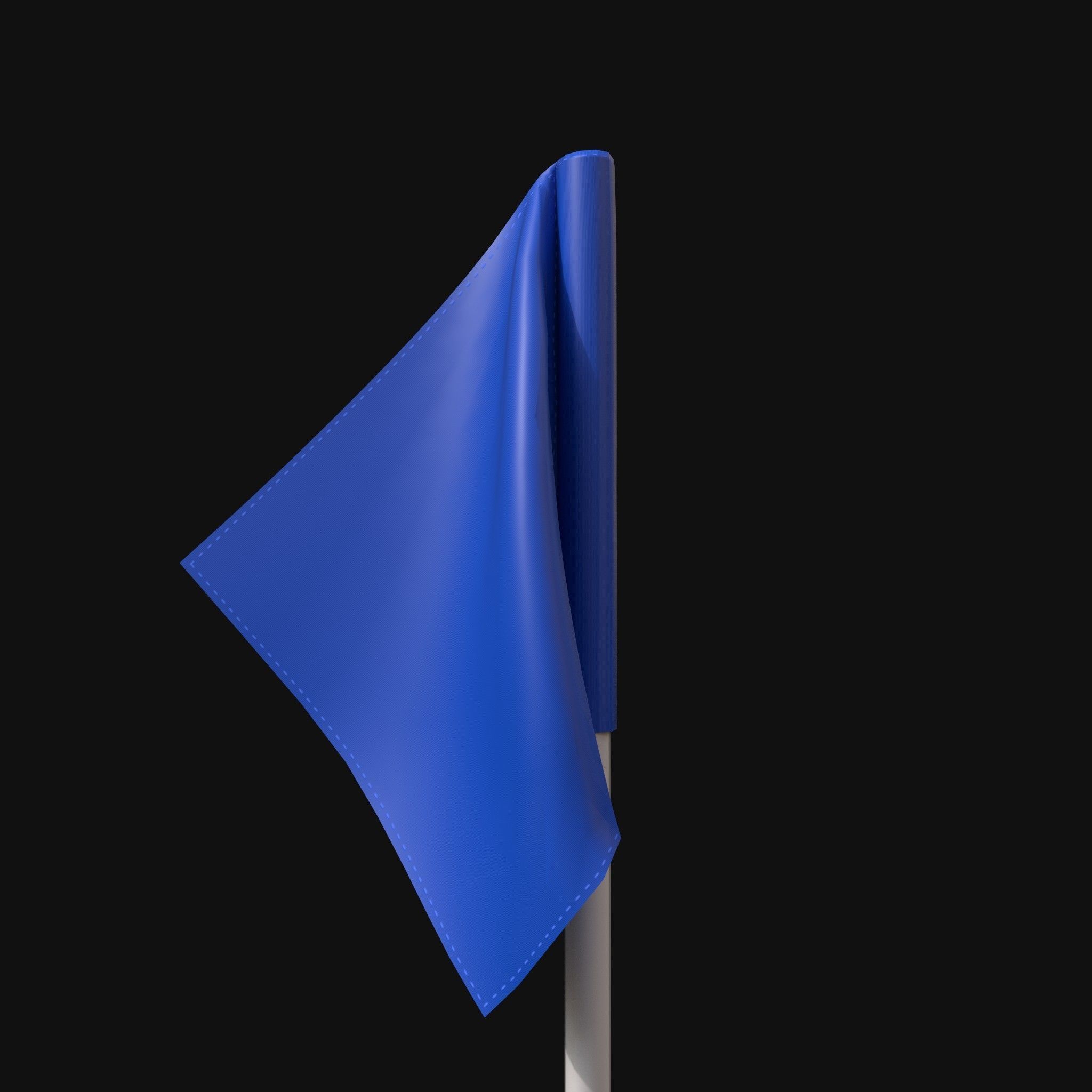 Corner Flag Low-poly 3D model_3