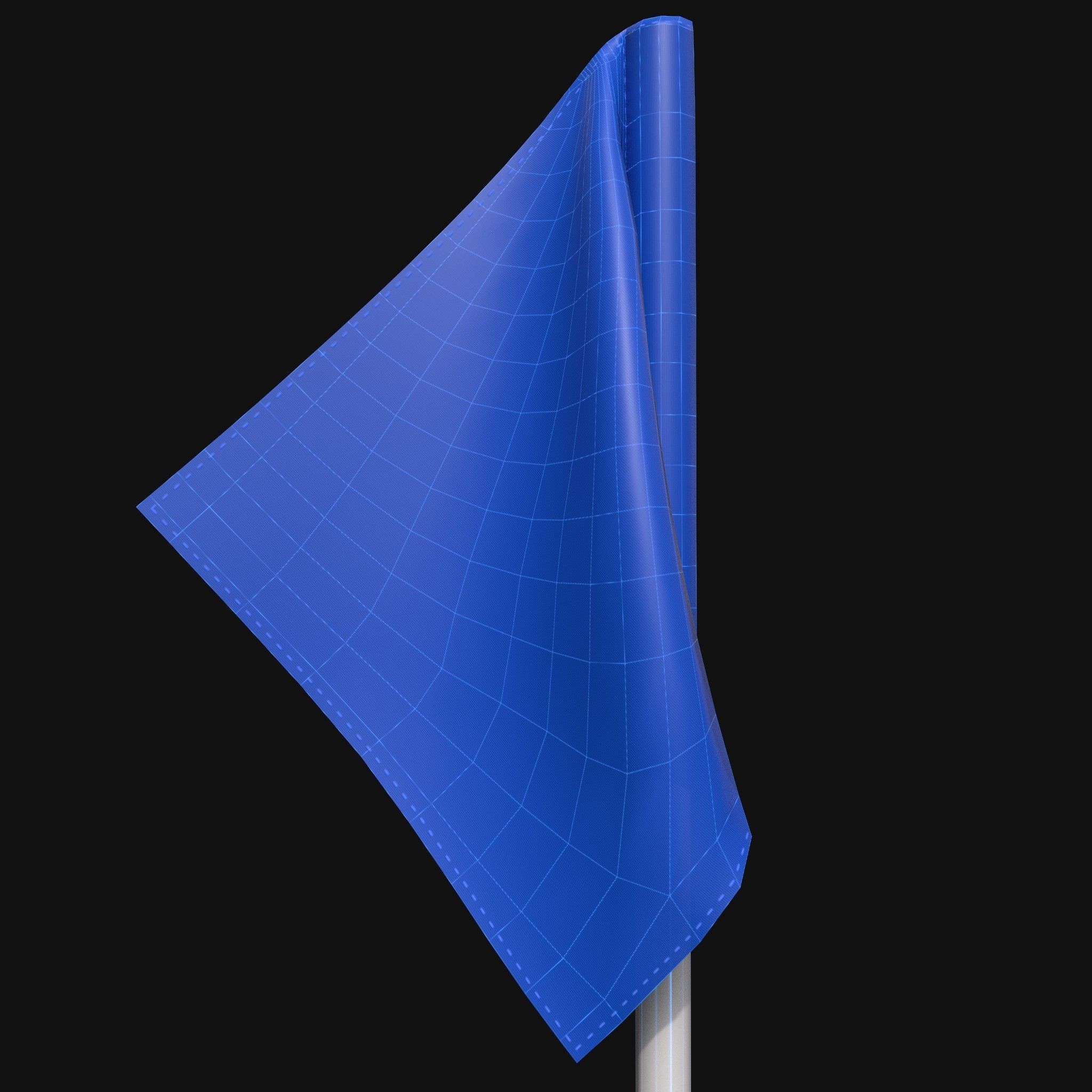 Corner Flag Low-poly 3D model_6