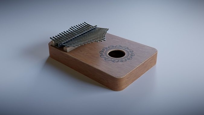 Kalimba Low-poly 3D model