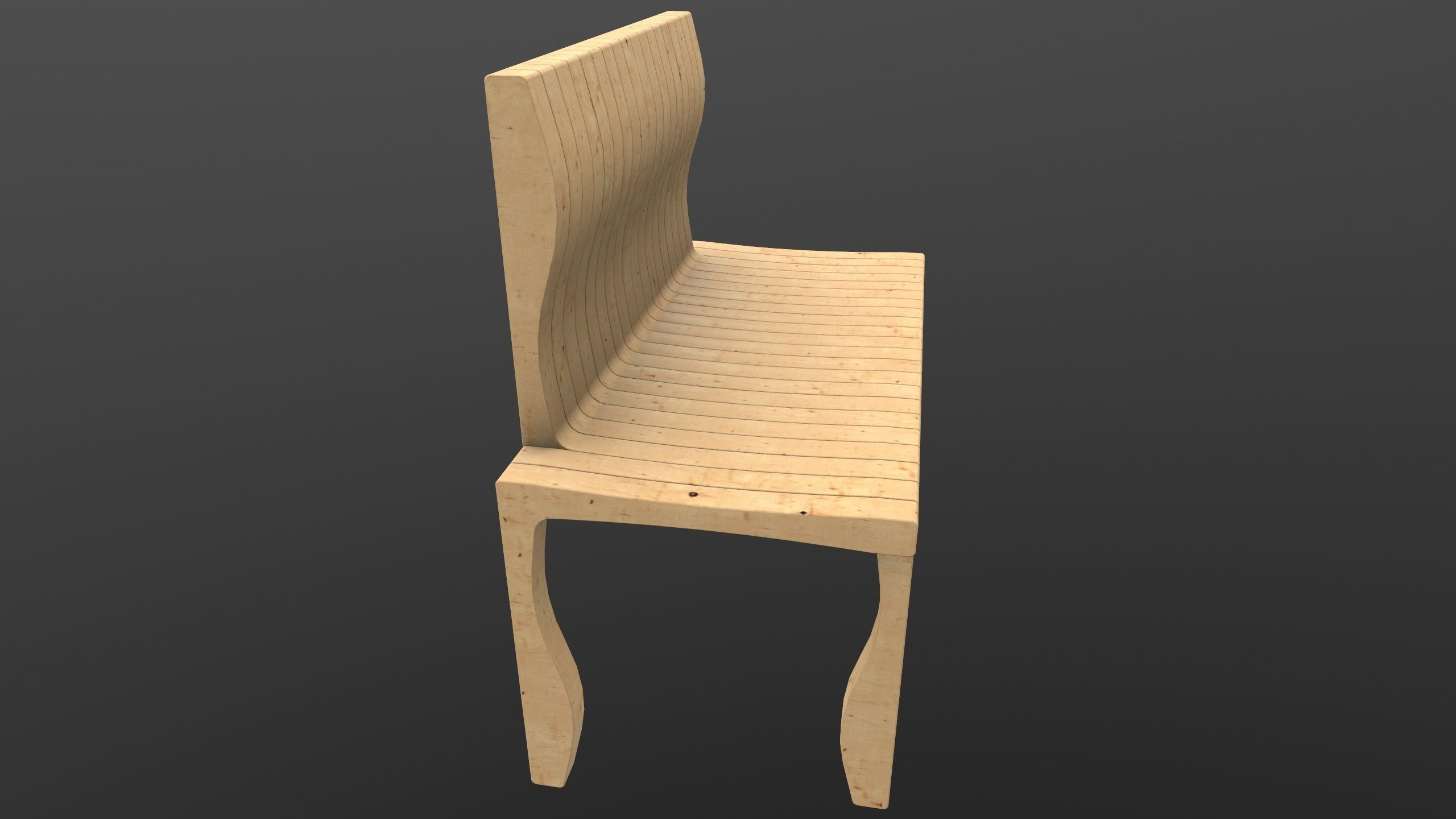 Modern Bench 3D Model AR VR  Low-poly 3D model_9