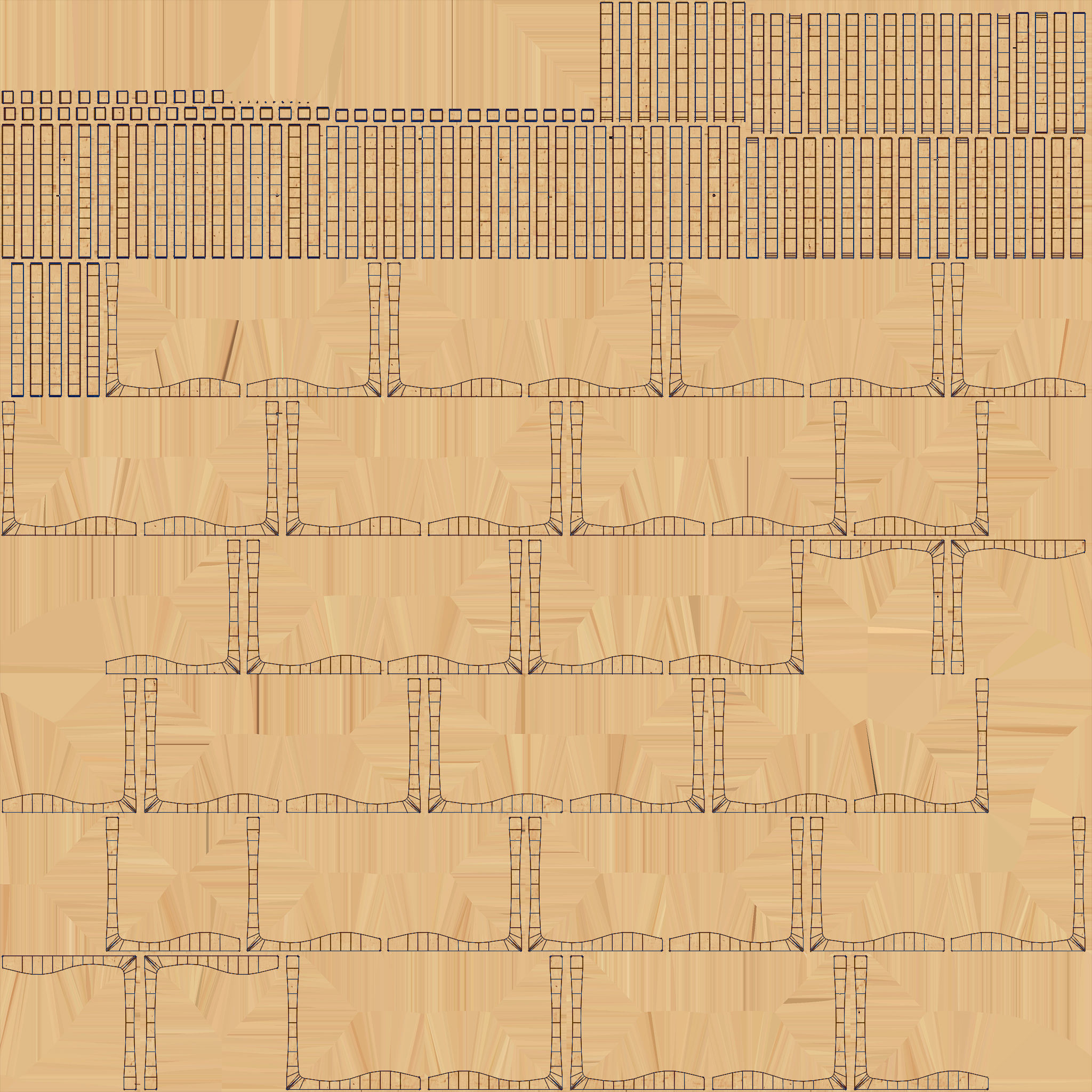 Modern Bench 3D Model AR VR  Low-poly 3D model_16