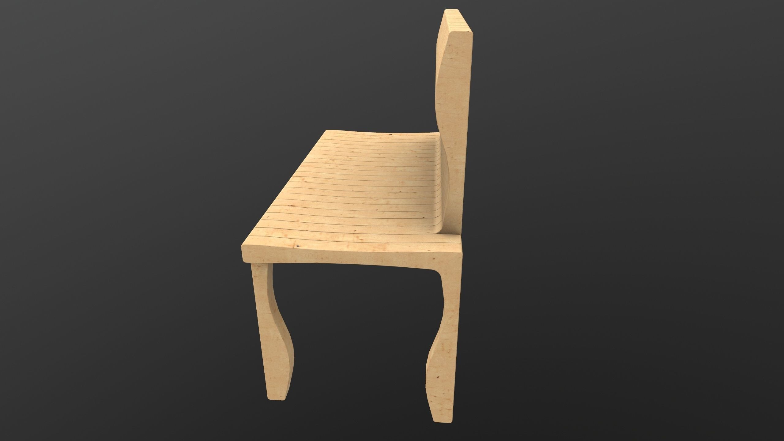 Modern Bench 3D Model AR VR  Low-poly 3D model_5