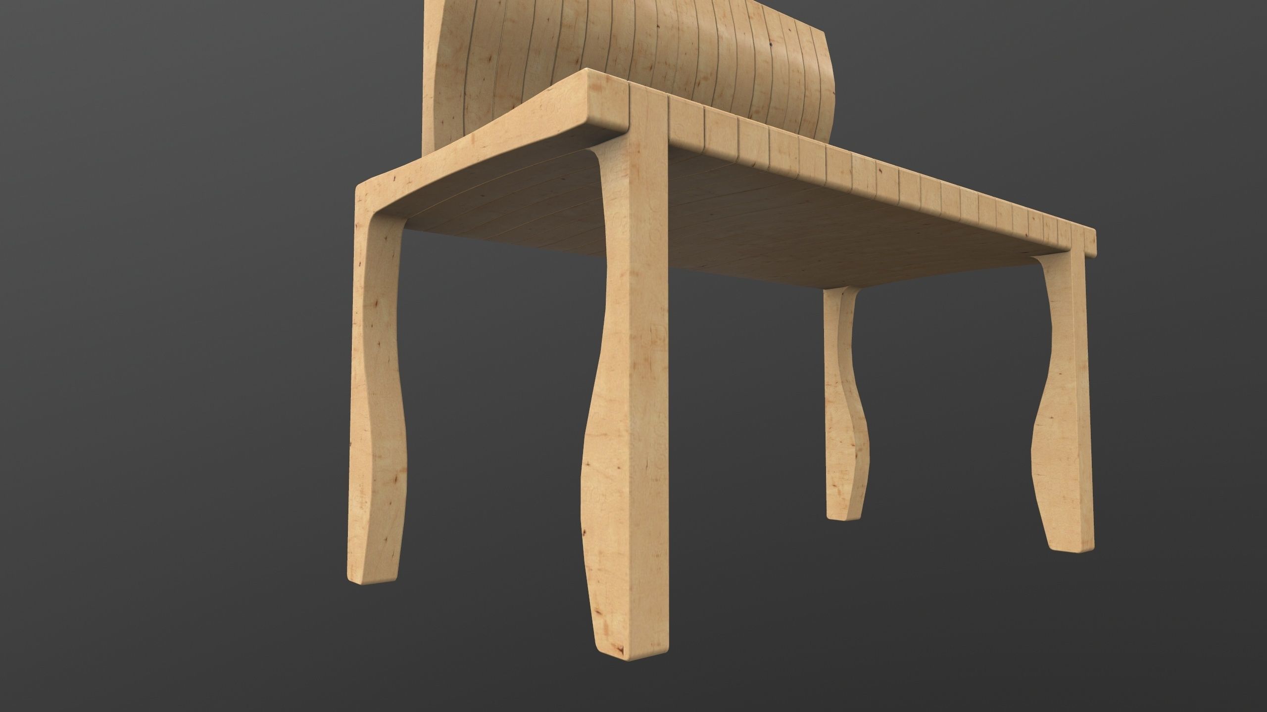 Modern Bench 3D Model AR VR  Low-poly 3D model_10