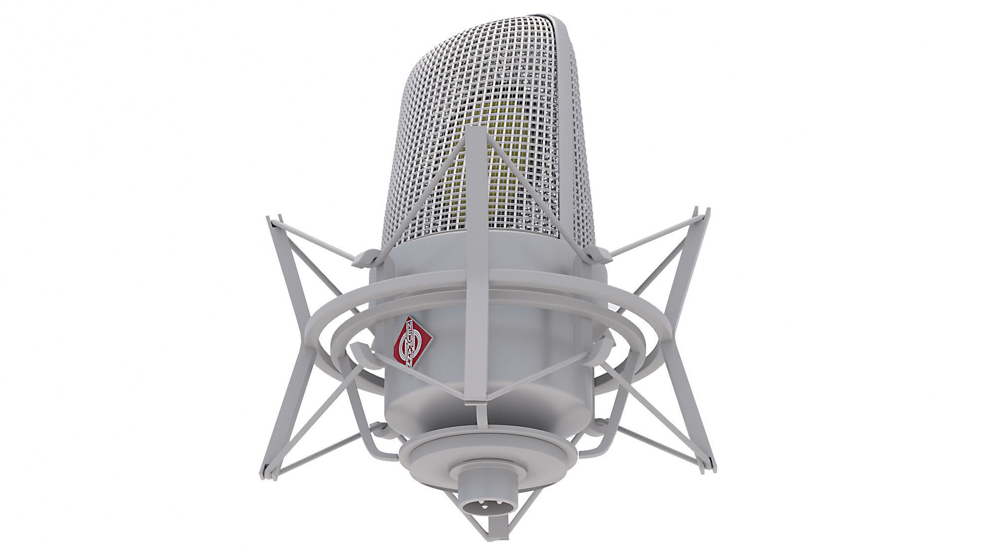 Neumann TLM 49 Microphone with Stand 3D model_3