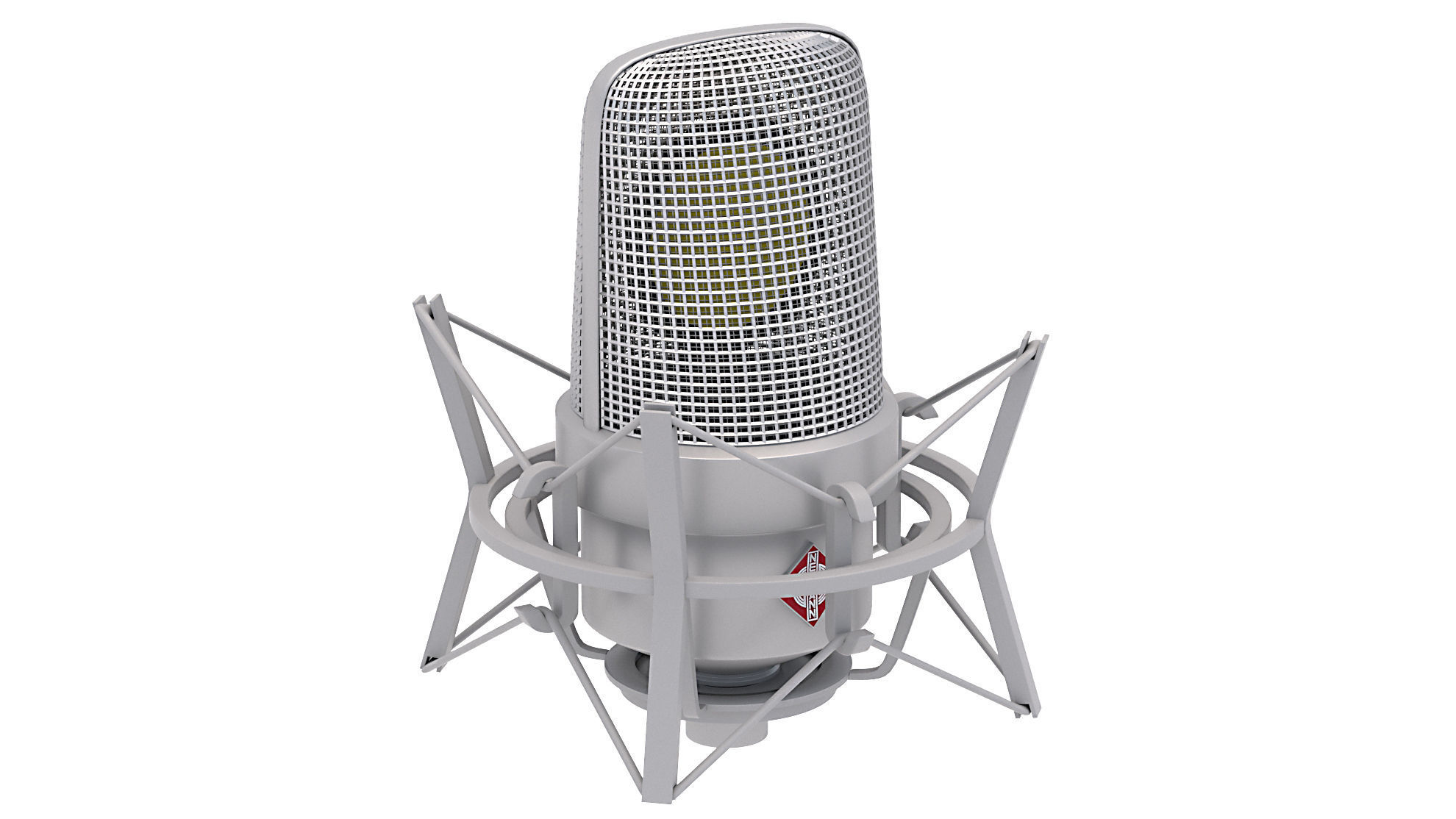 Neumann TLM 49 Microphone with Stand 3D model_1