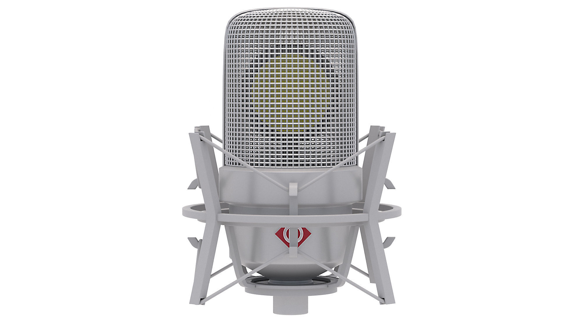 Neumann TLM 49 Microphone with Stand 3D model_2