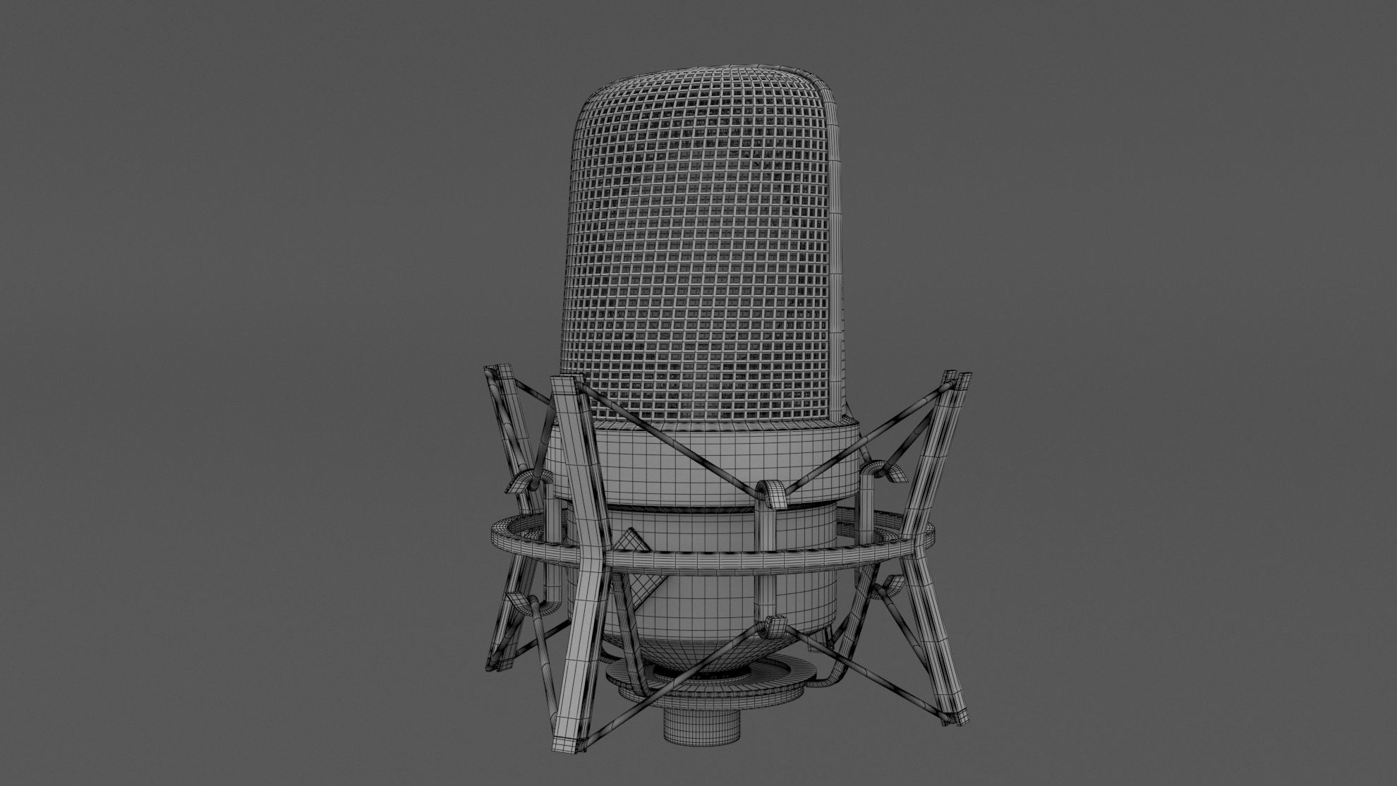 Neumann TLM 49 Microphone with Stand 3D model_7
