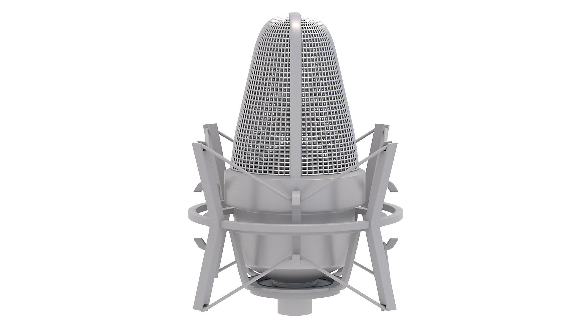Neumann TLM 49 Microphone with Stand 3D model_4