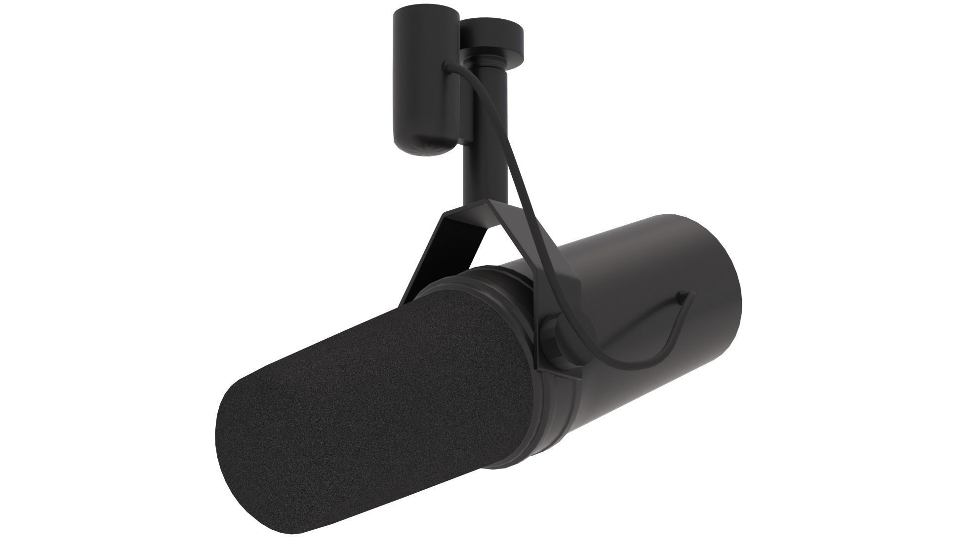 Shure SM7B Microphone 3D model_1