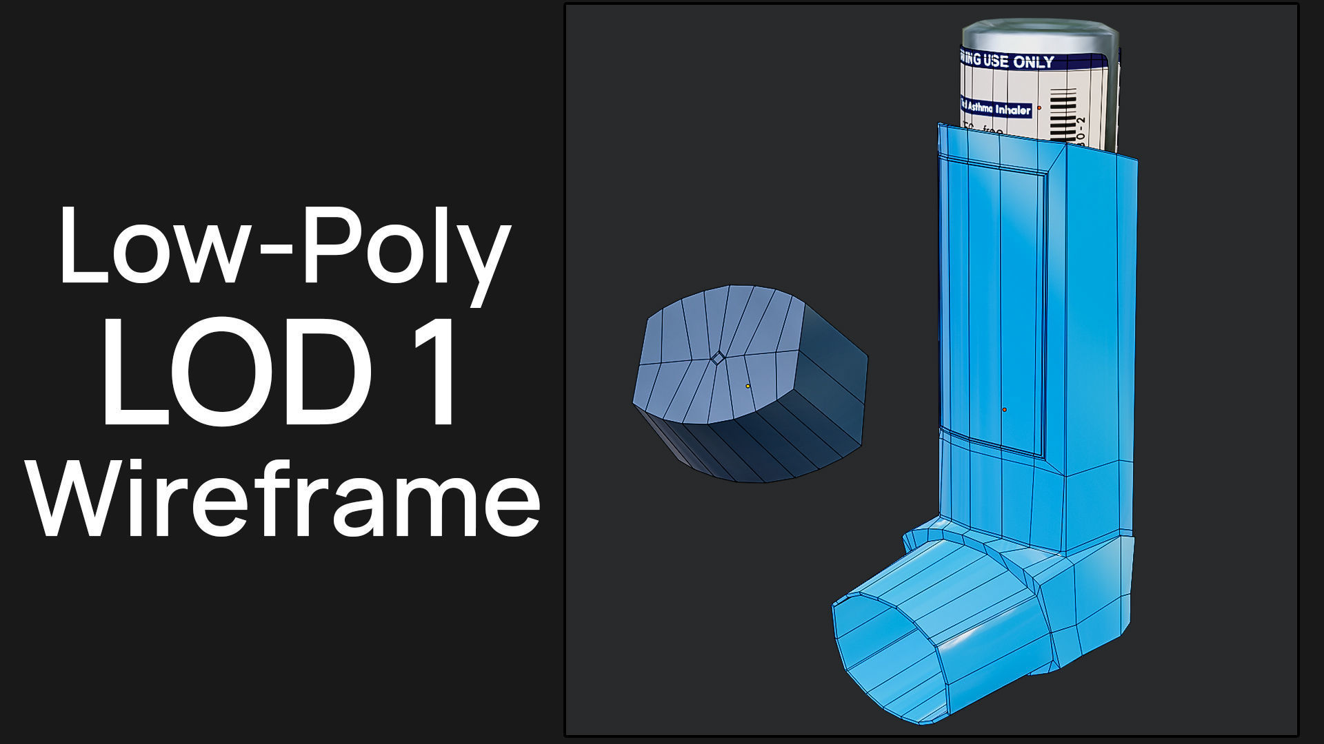 Asthma Inhaler Low-poly 3D model_6