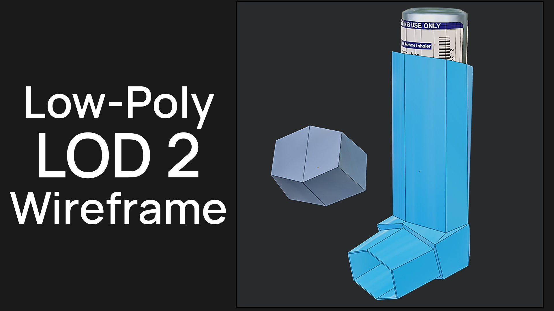 Asthma Inhaler Low-poly 3D model_10