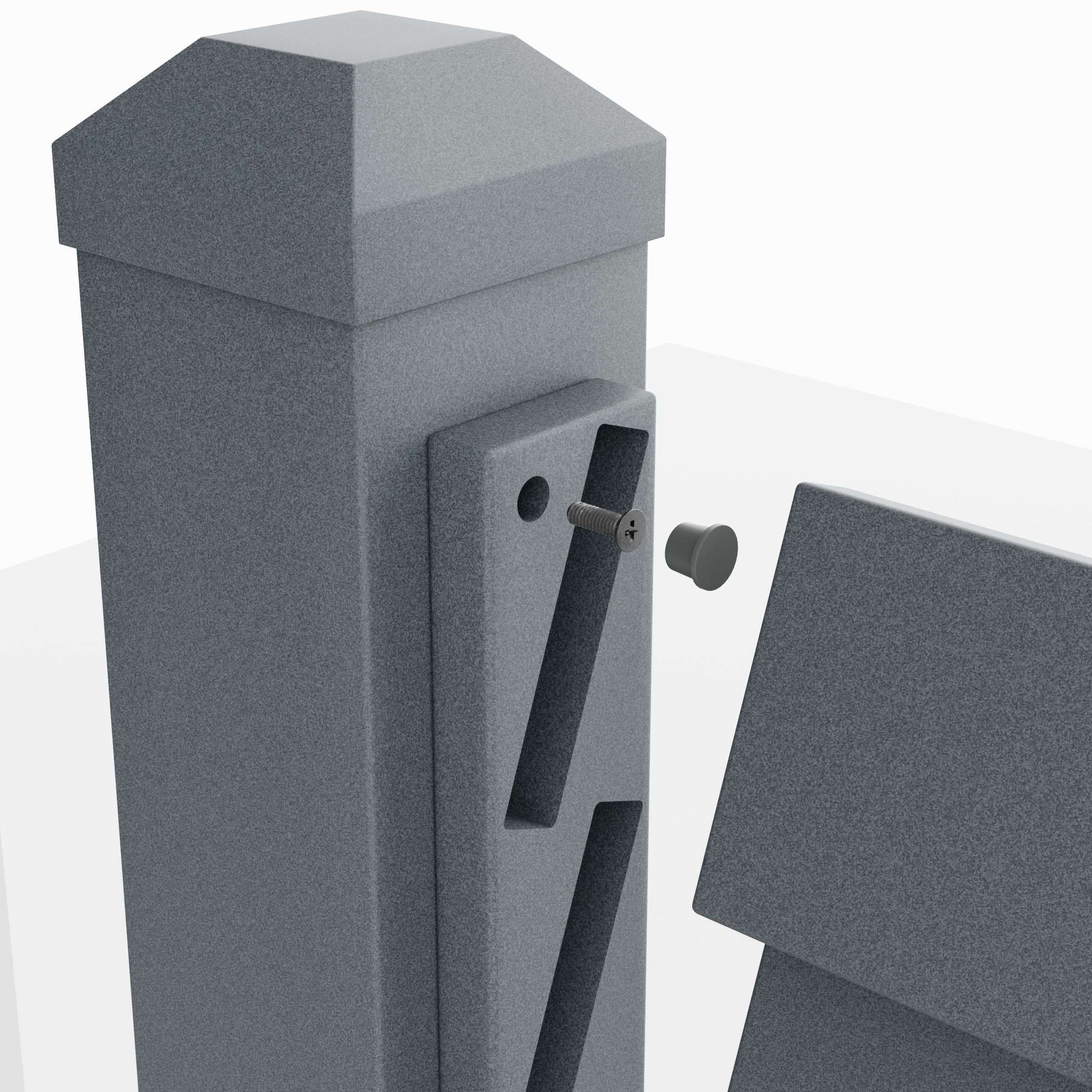 Aluminum Walkway Gate -Model 1- 3D model_7