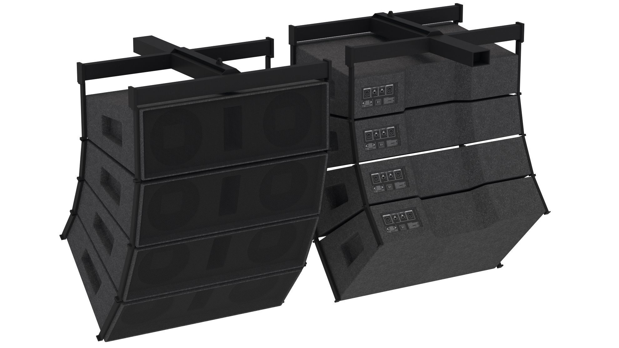 Line Array System Speaker 3D model_5