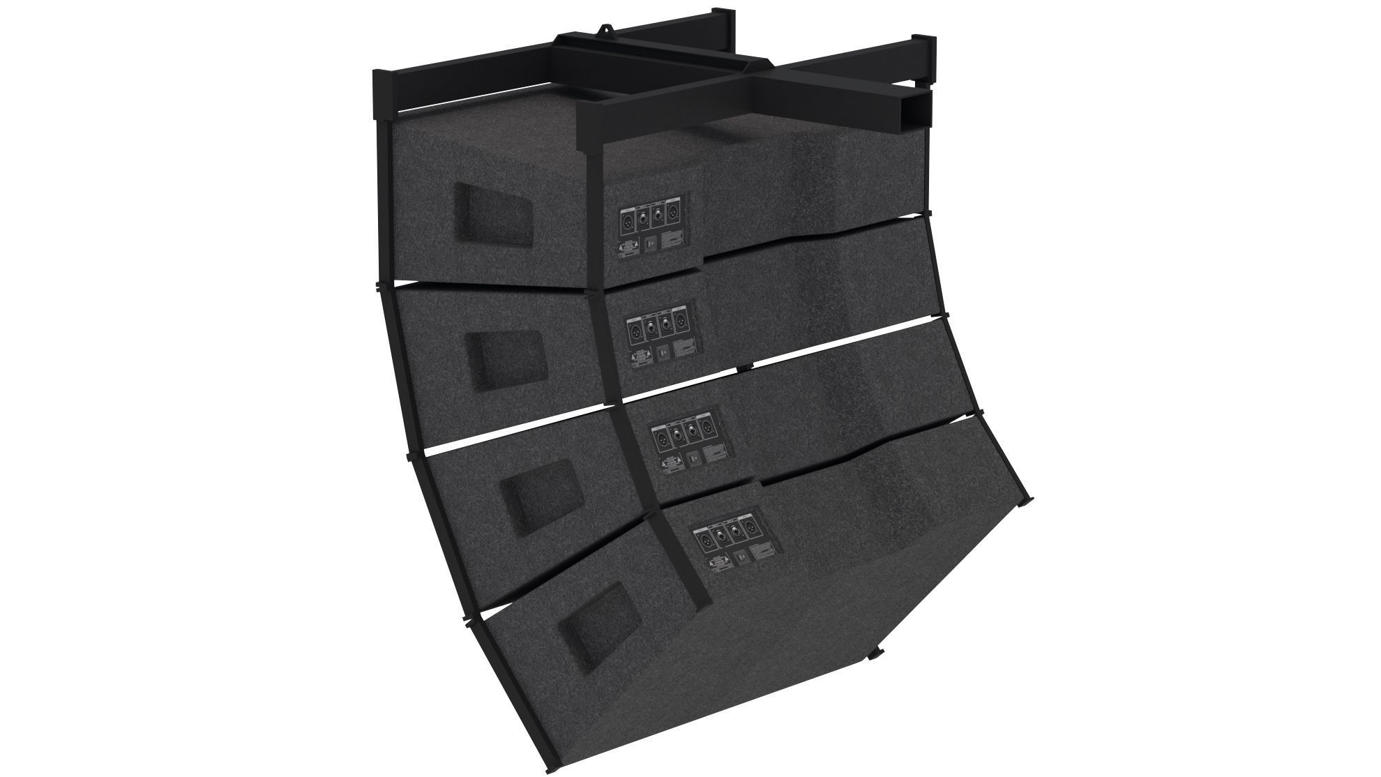 Line Array System Speaker 3D model_4