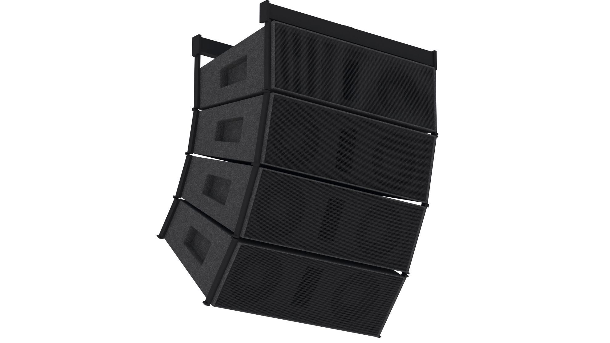 Line Array System Speaker 3D model_1