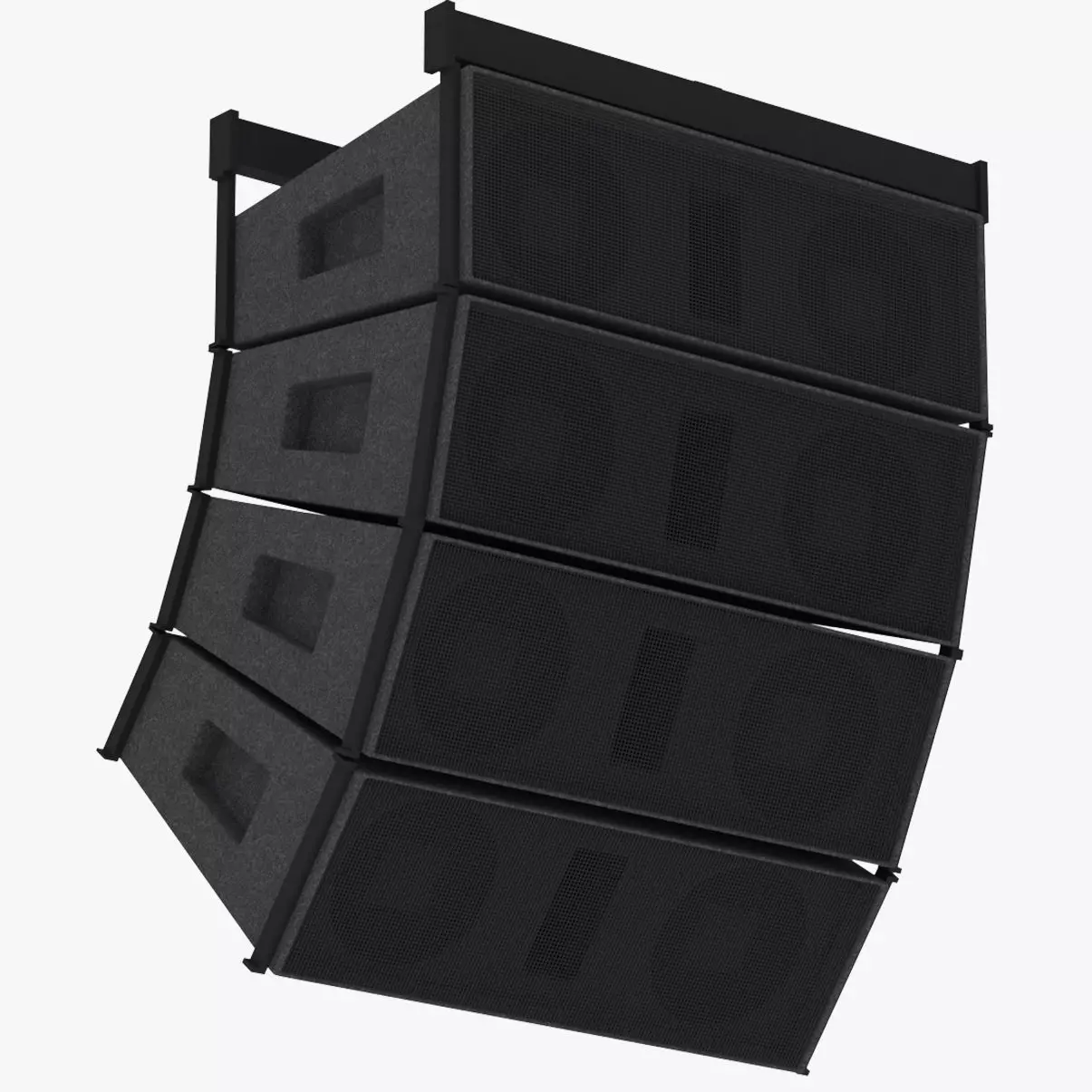 Line Array System Speaker 3D model_0