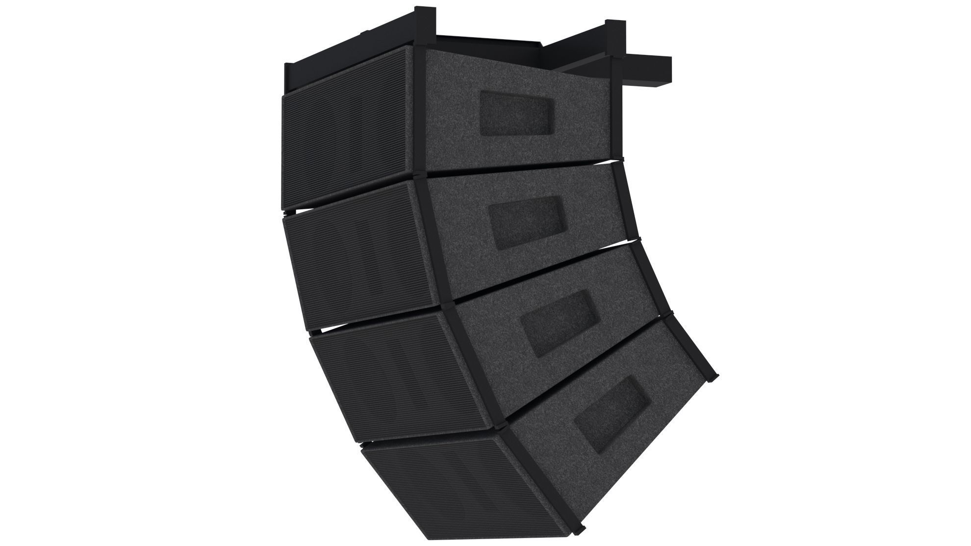 Line Array System Speaker 3D model_2
