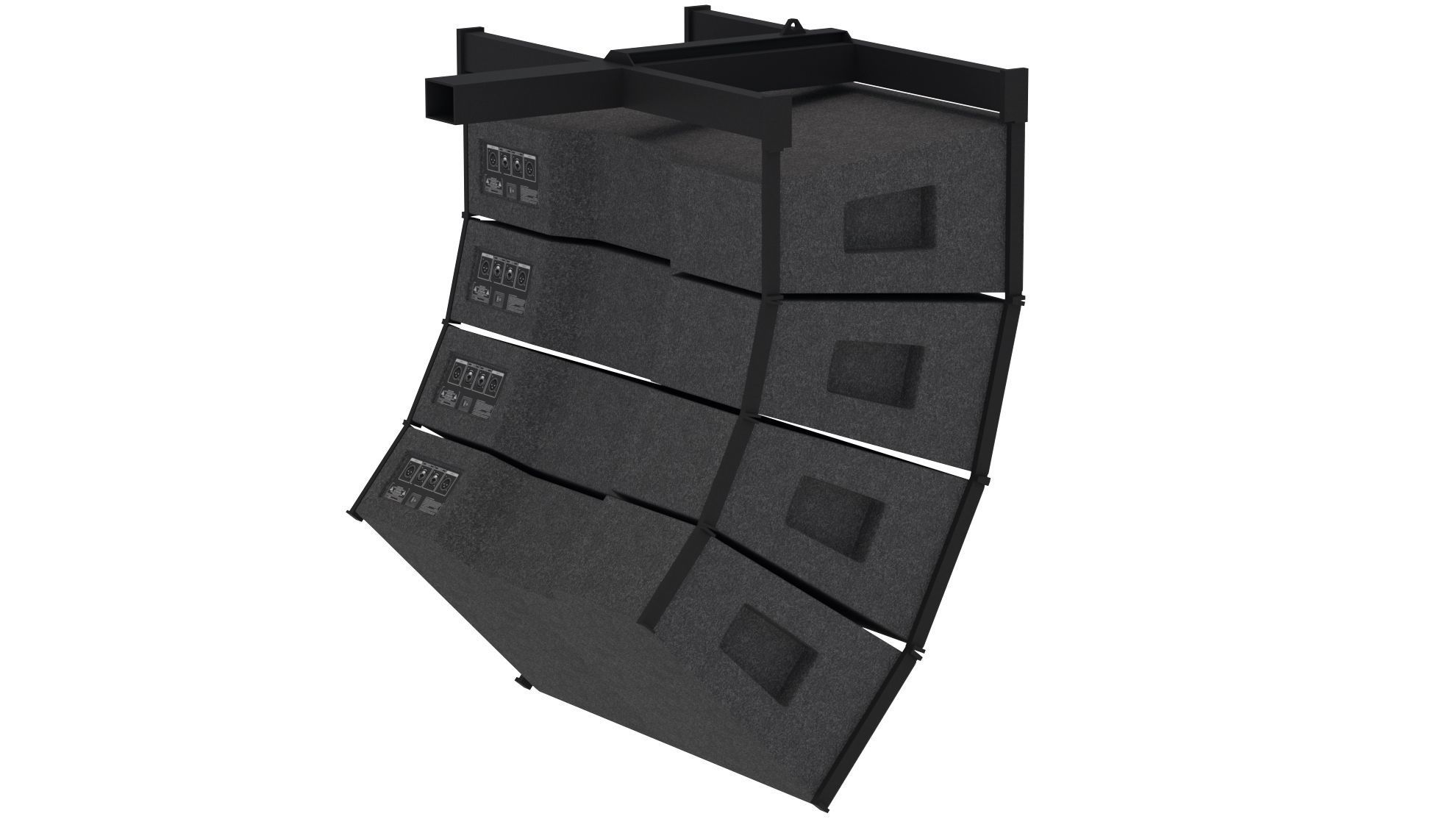Line Array System Speaker 3D model_3